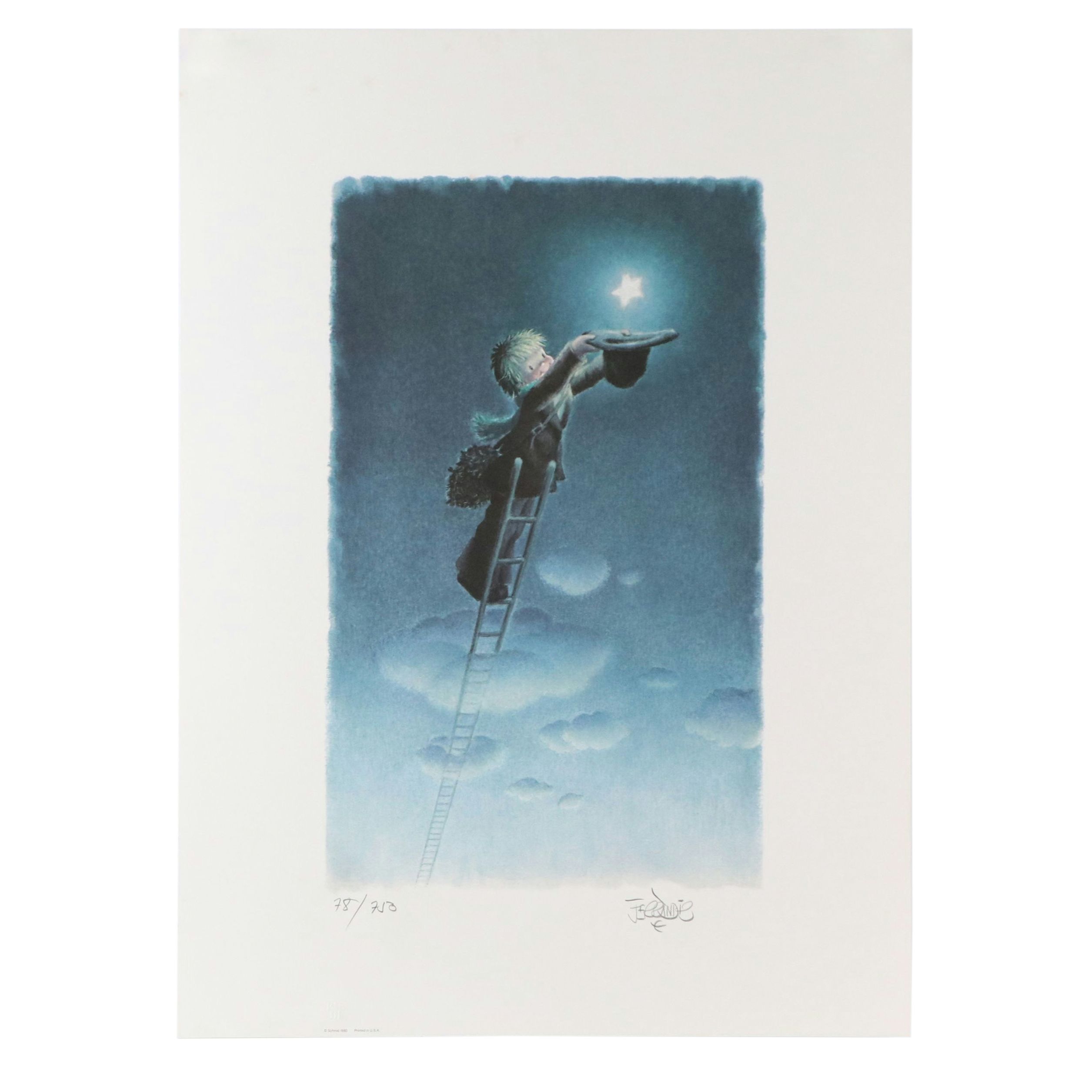 Juan Ferràndiz Castells Offset Lithograph "My Star," 1980