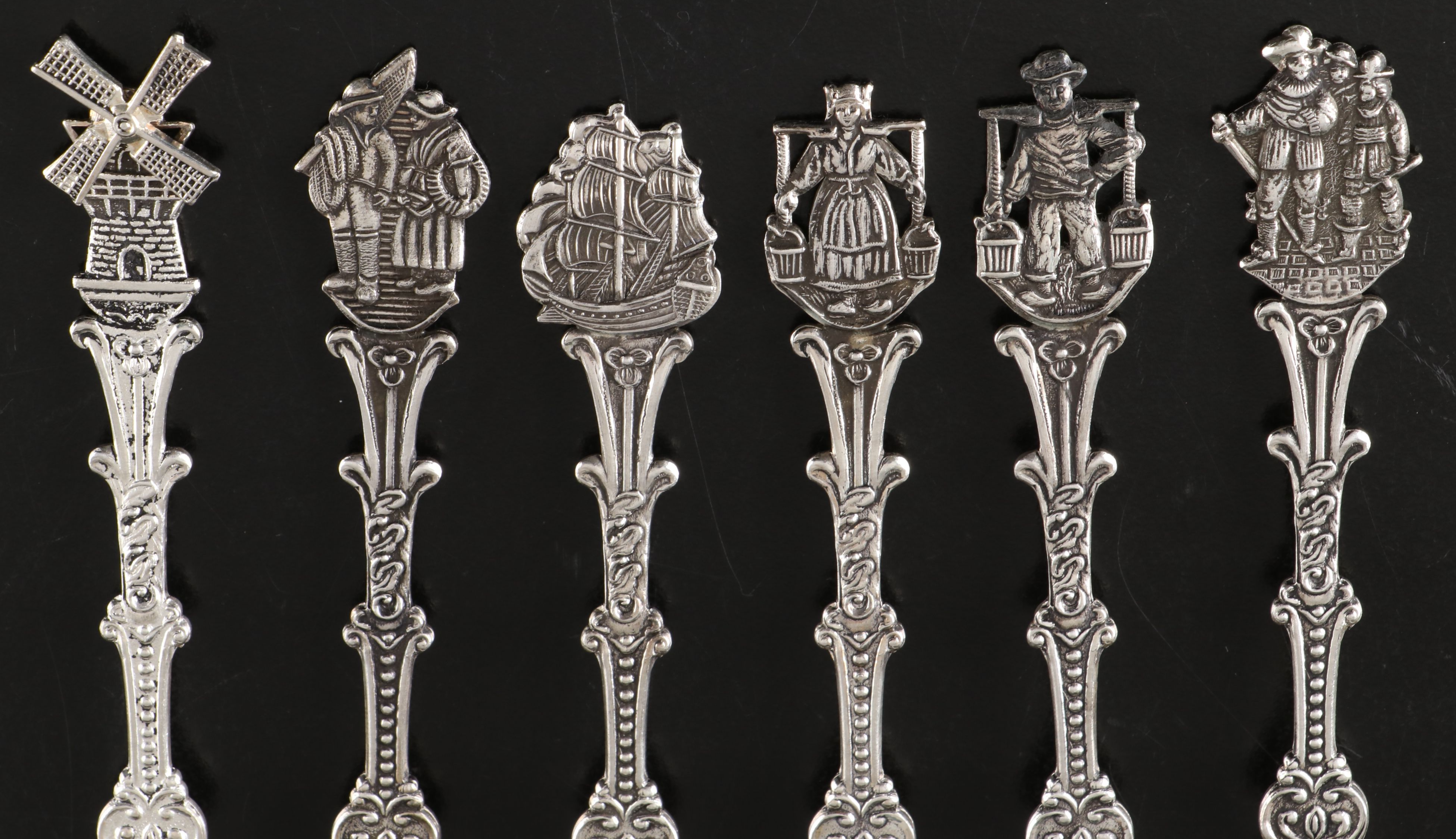 Dutch Silver Plate Souvenir Forks and Spoons