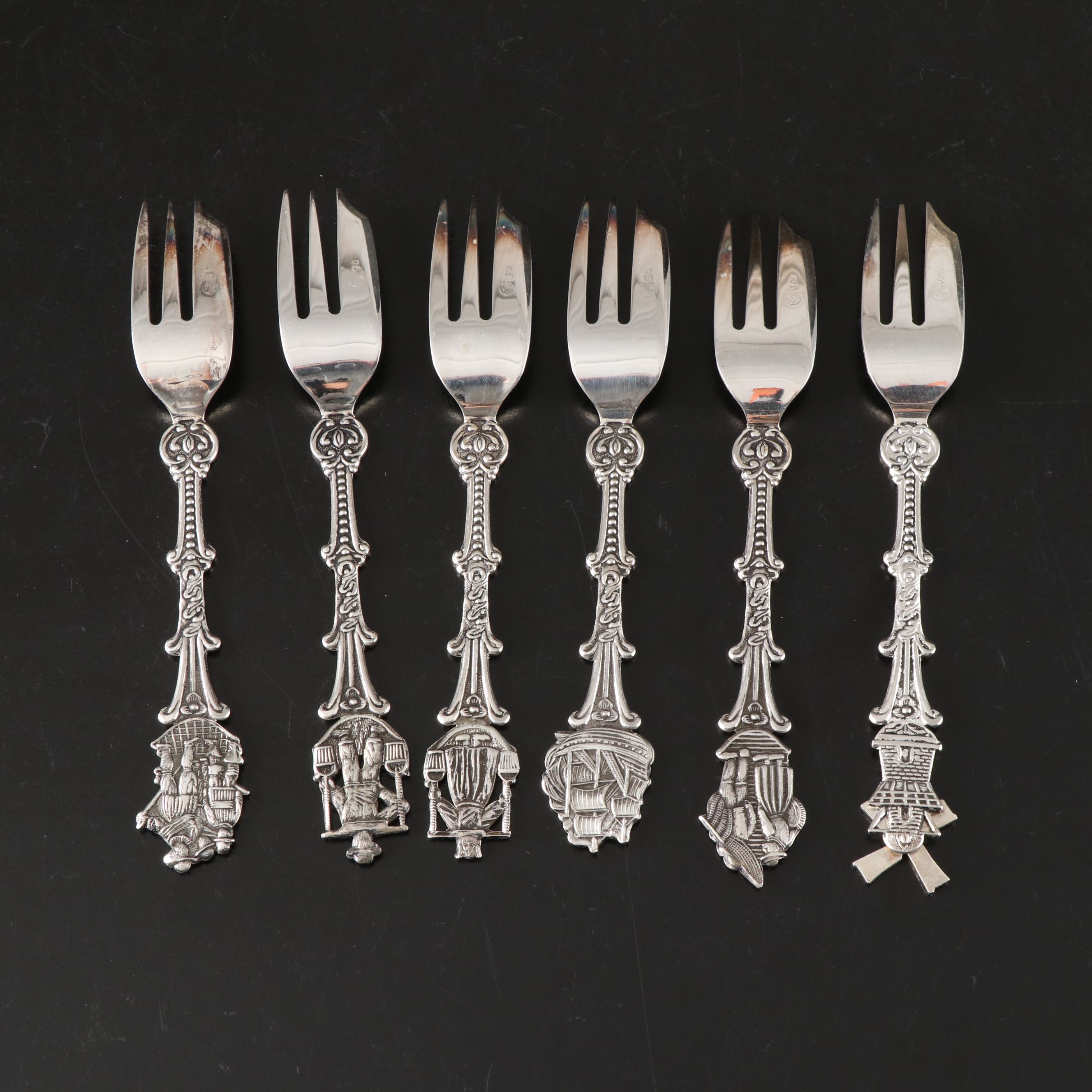 Dutch Silver Plate Souvenir Forks and Spoons