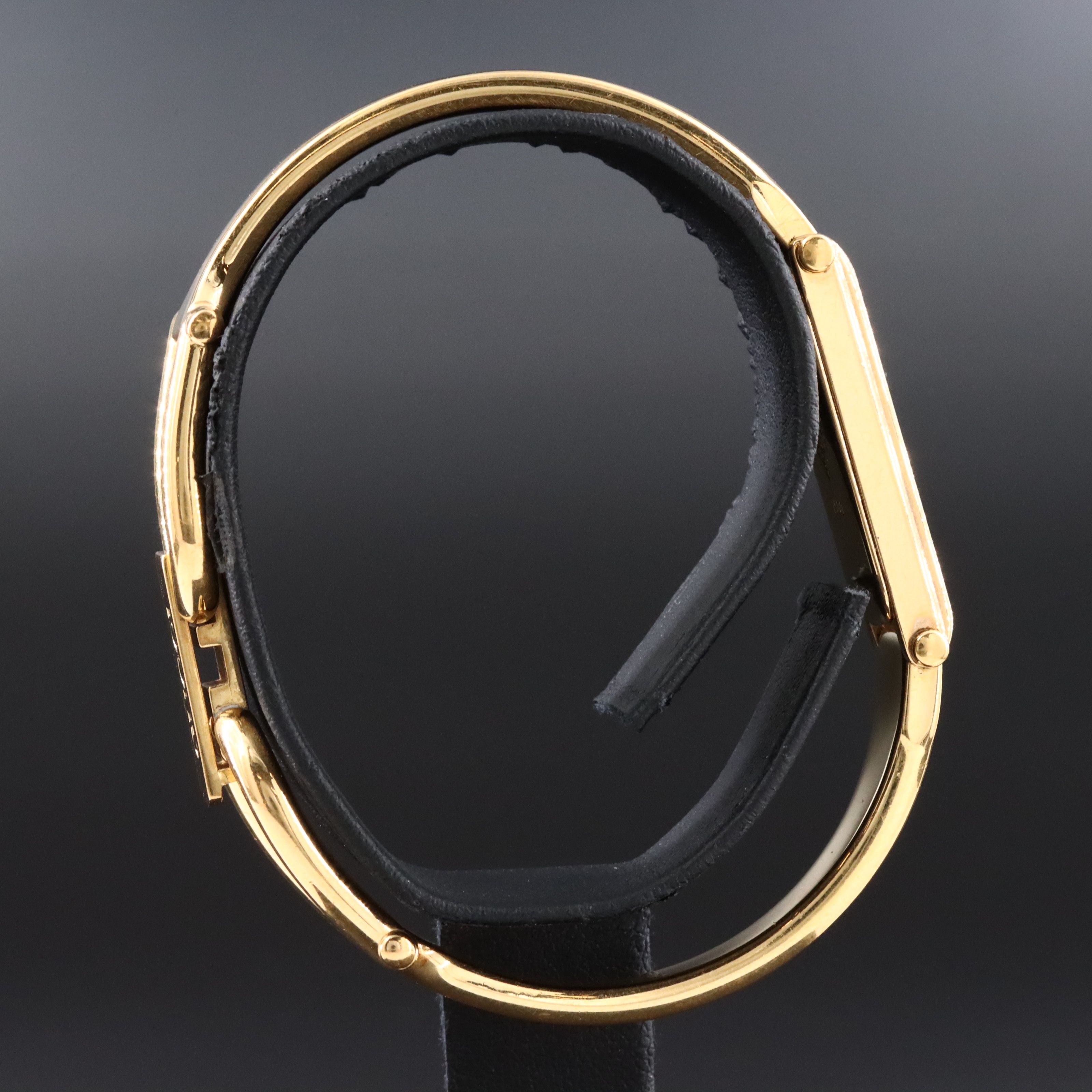 Gucci 1500L Mother-of-Pearl Dial Watch with Gold-Tone Bangle Bracelet