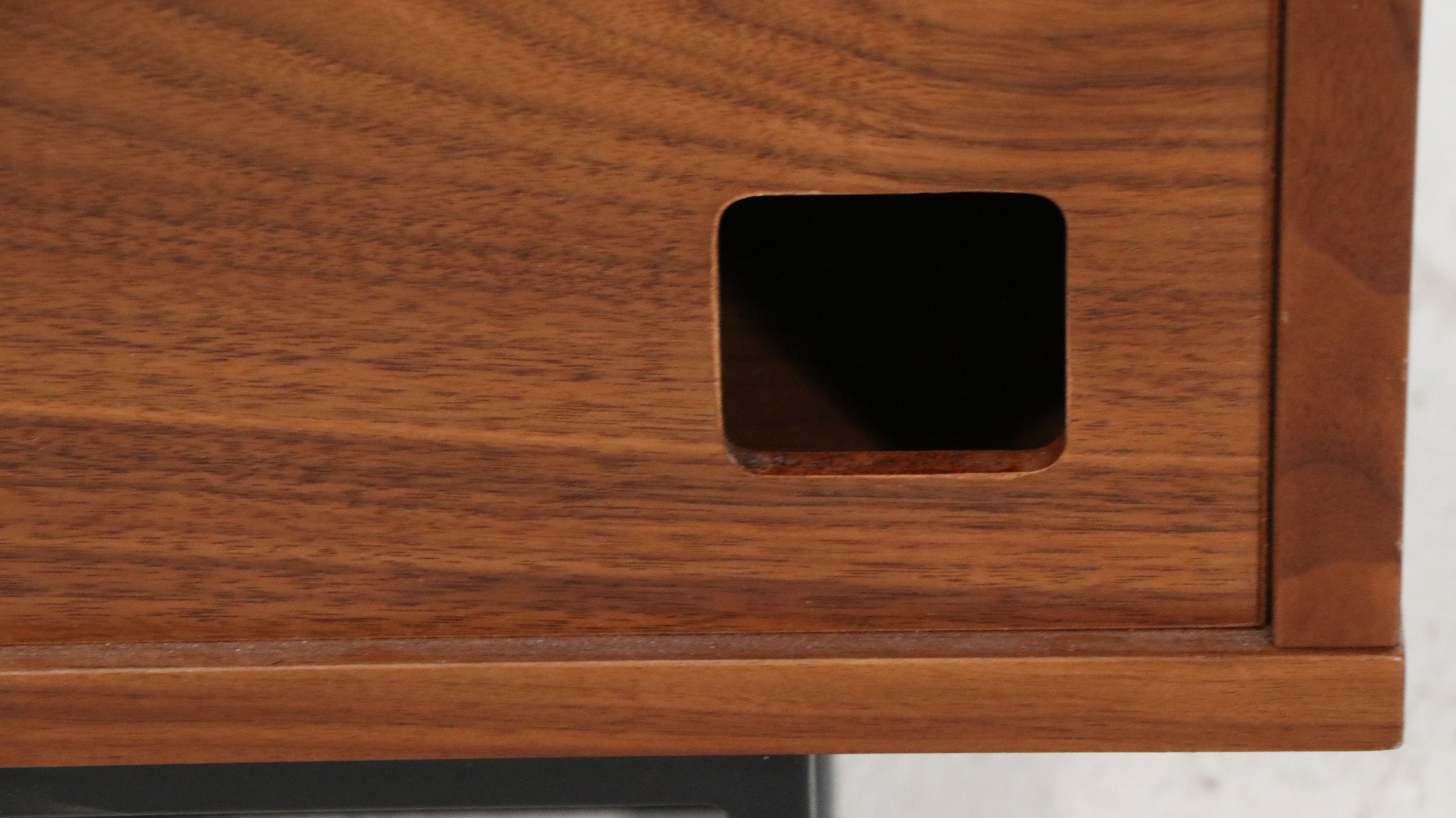 CB2 "Suspend" Tall Wood and Marble Sideboard, 2018