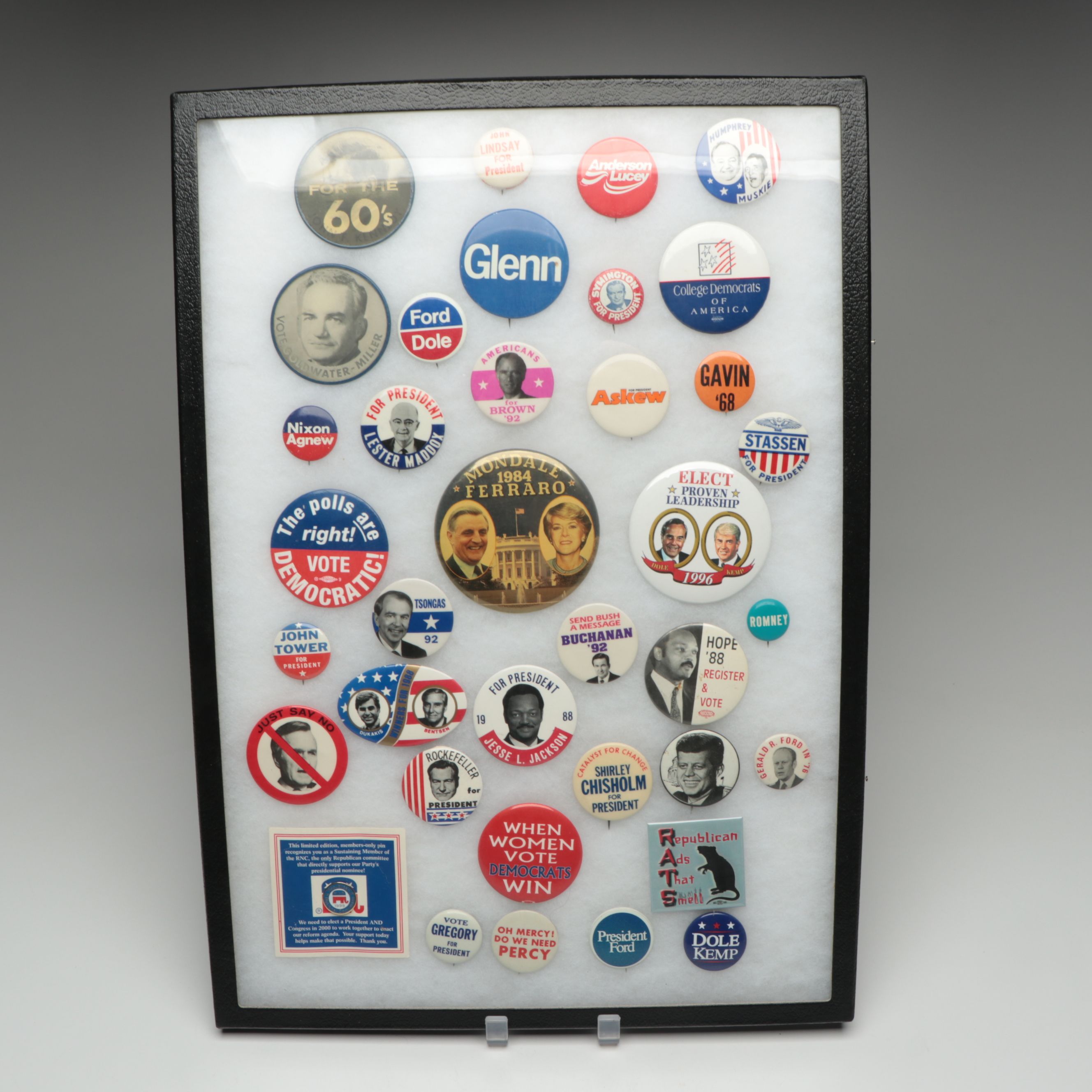 "Wallace for President" Hat, Angela Davis Campaign Pin and More, 1960s-2010s