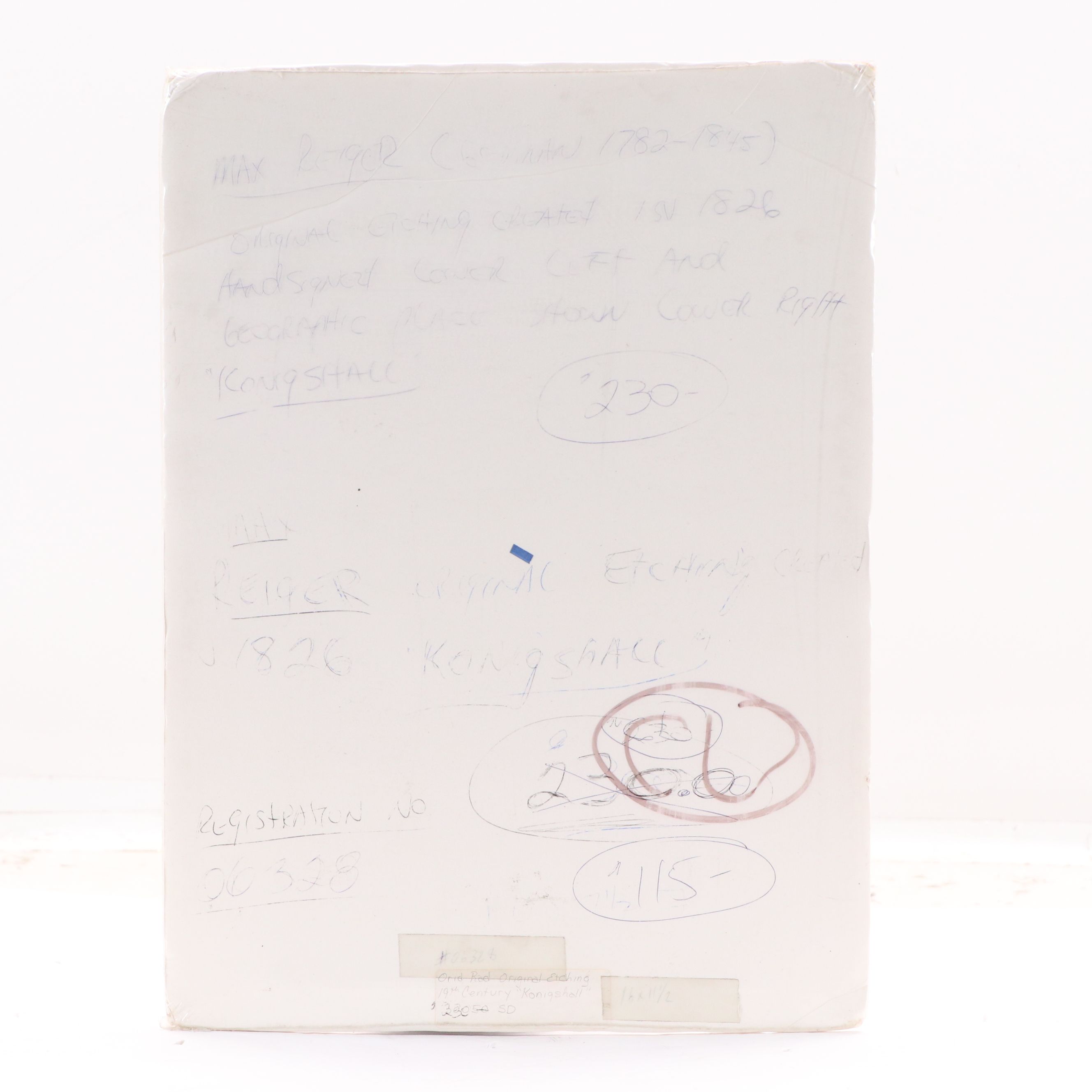 Etching of Seaside Cliffs Attributed to Max Reiger, Circa 1826