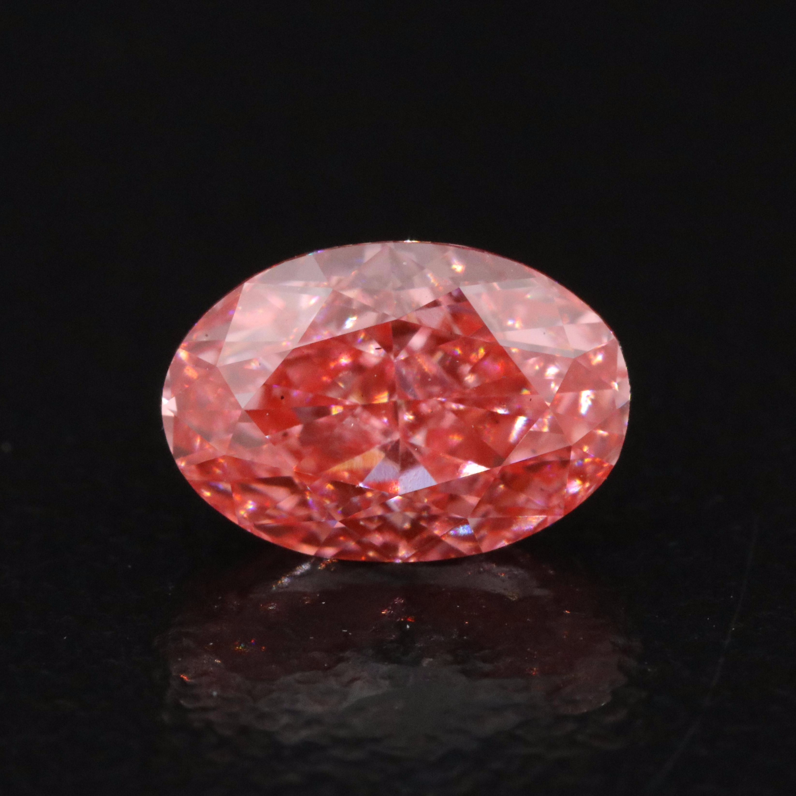 Loose 1.04 CT Lab Grown Fancy Vivid Pink Diamond with IGI Report