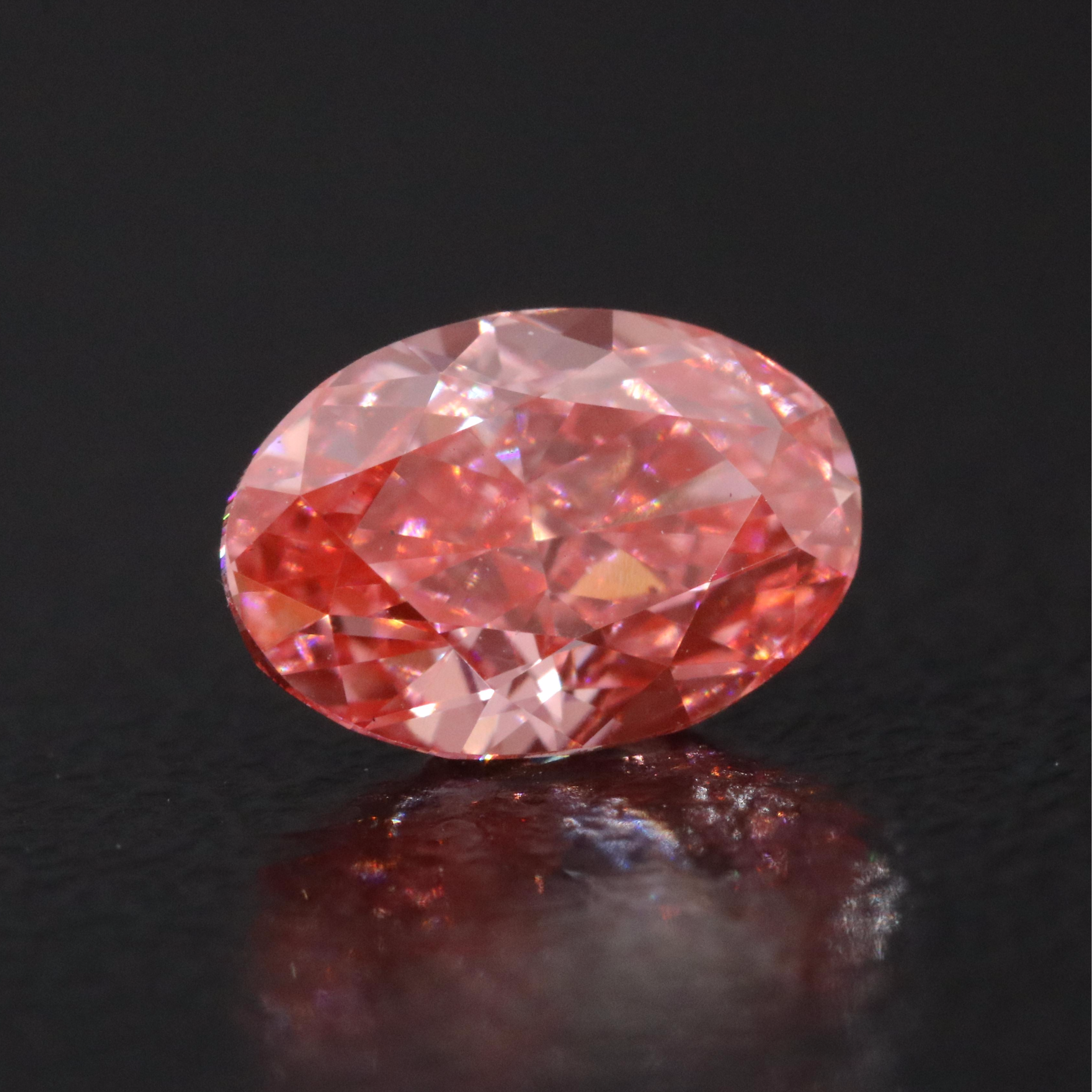 Loose 1.04 CT Lab Grown Fancy Vivid Pink Diamond with IGI Report