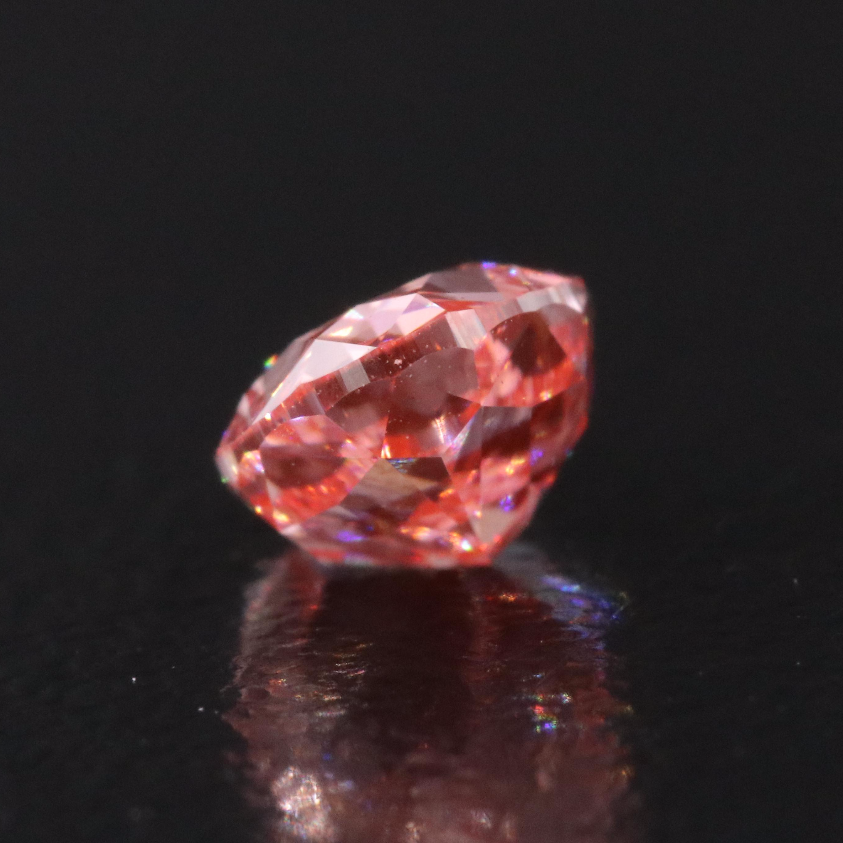 Loose 1.04 CT Lab Grown Fancy Vivid Pink Diamond with IGI Report