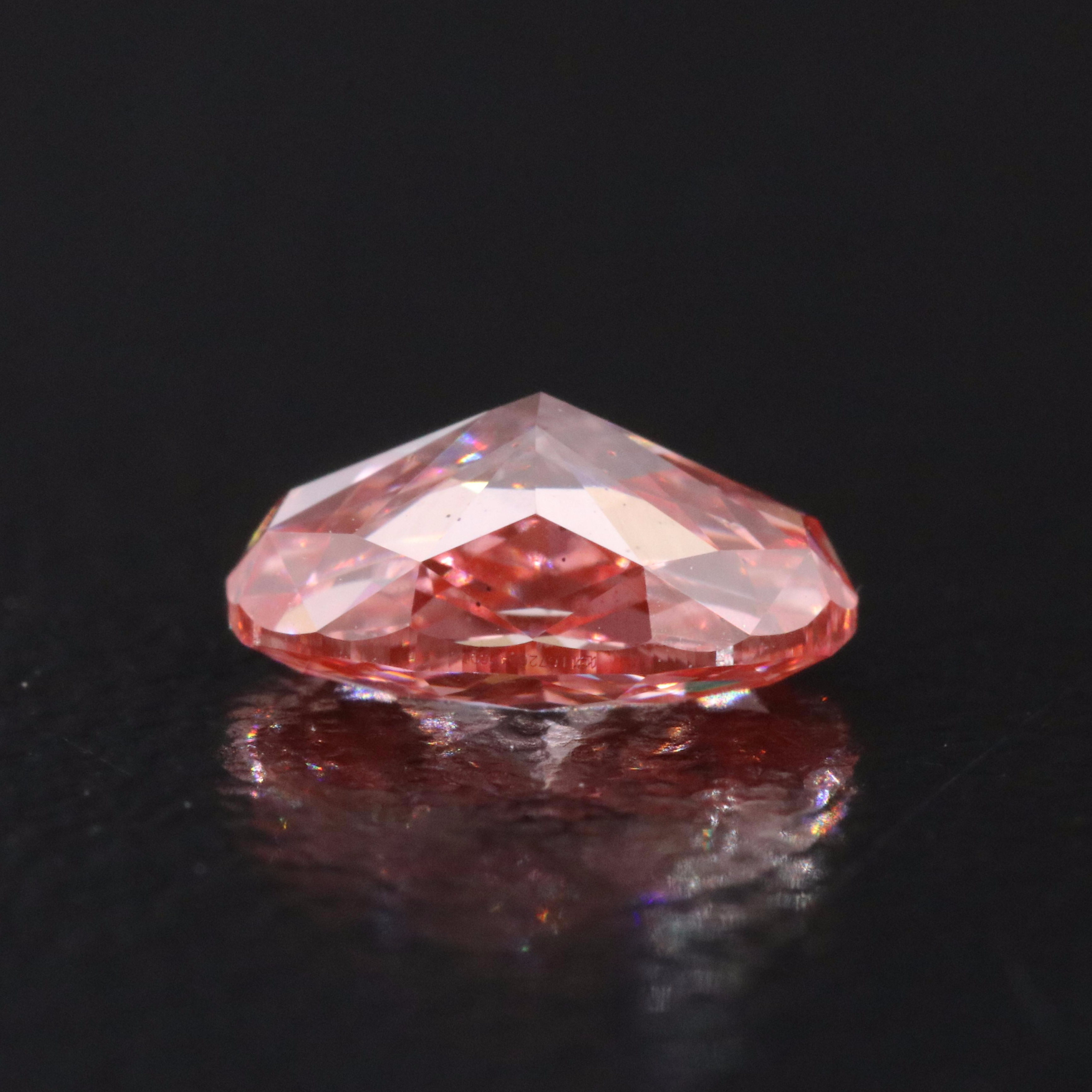 Loose 1.04 CT Lab Grown Fancy Vivid Pink Diamond with IGI Report