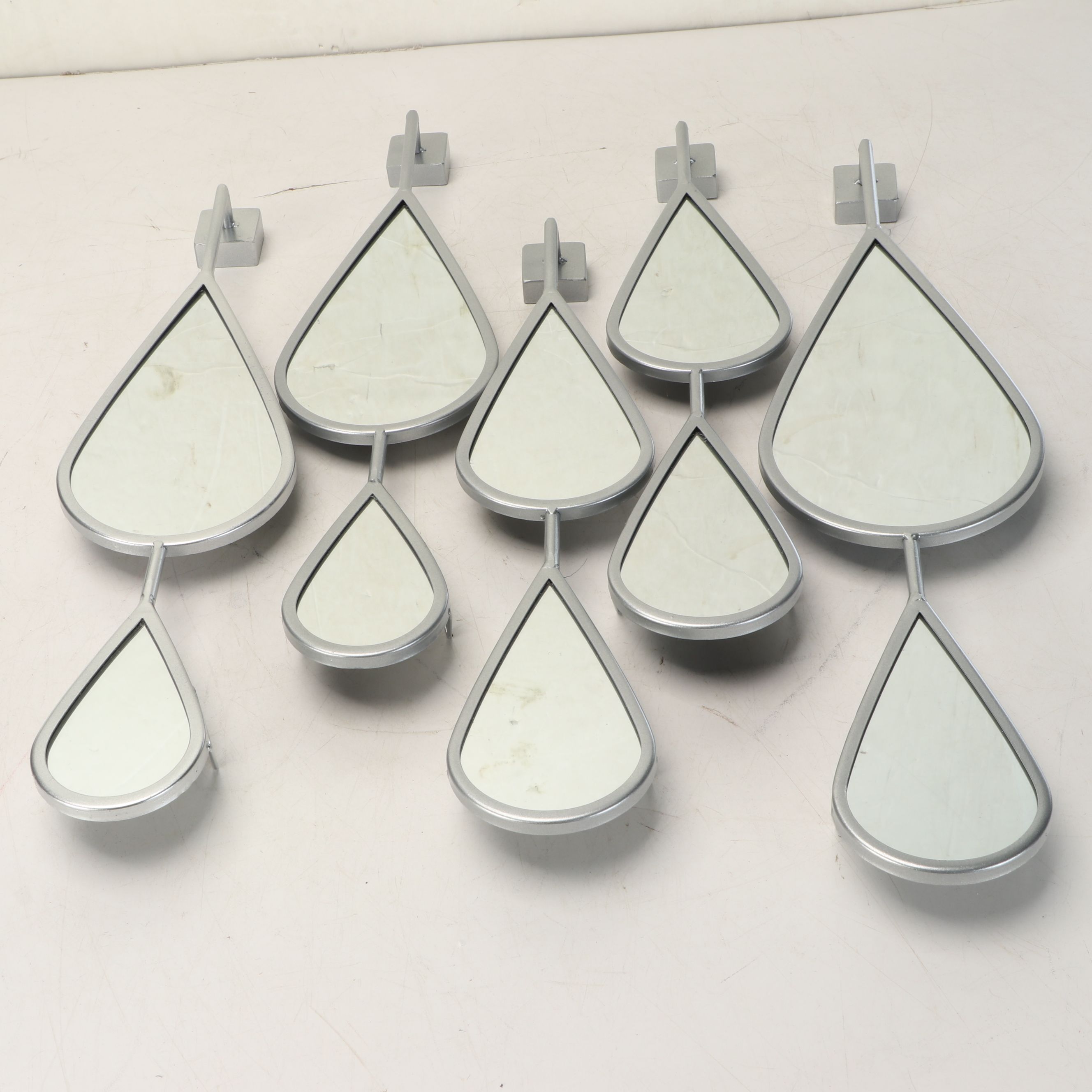 Mirrored Teardrop Wall Hangings