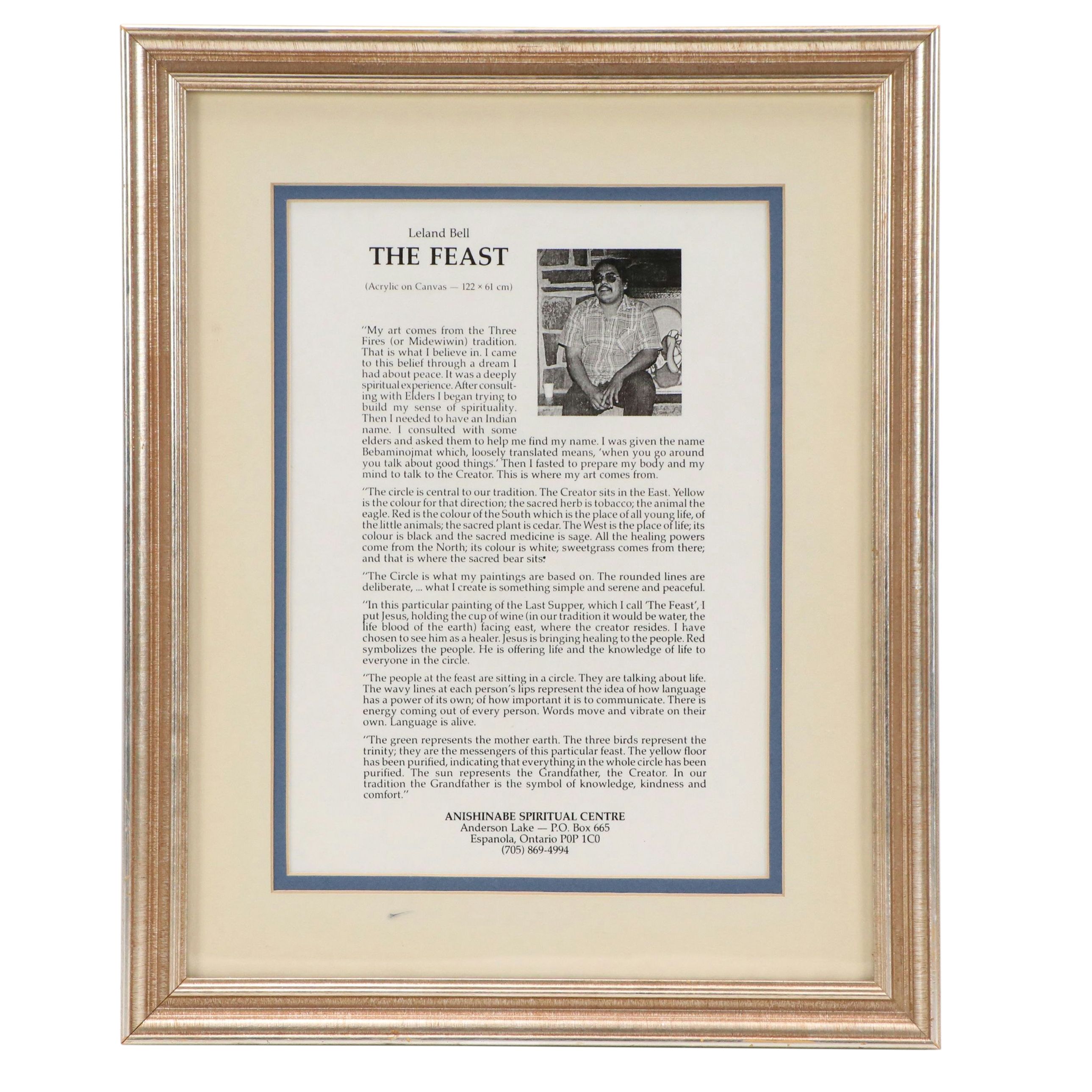 Offset Lithograph After Leland Bell "The Feast," Late 20th Century