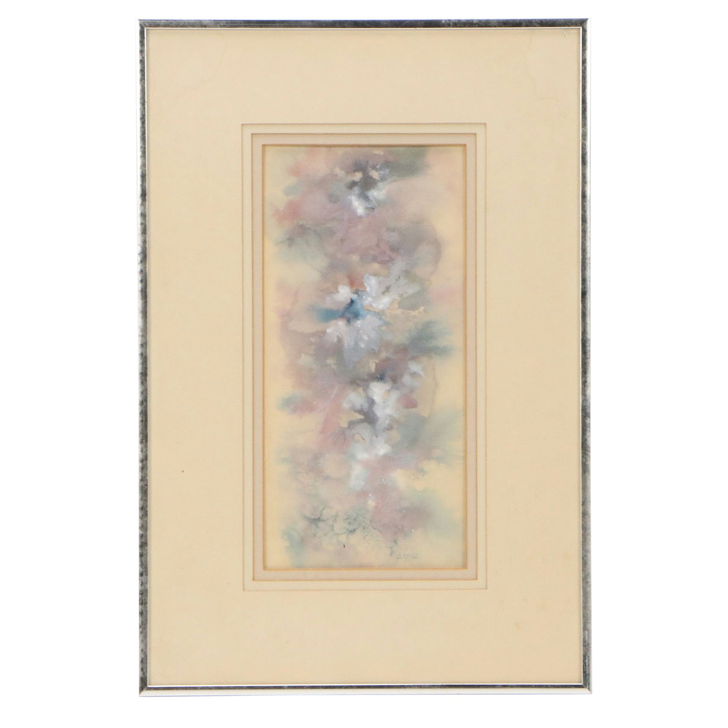 Abstract Floral Watercolor Painting