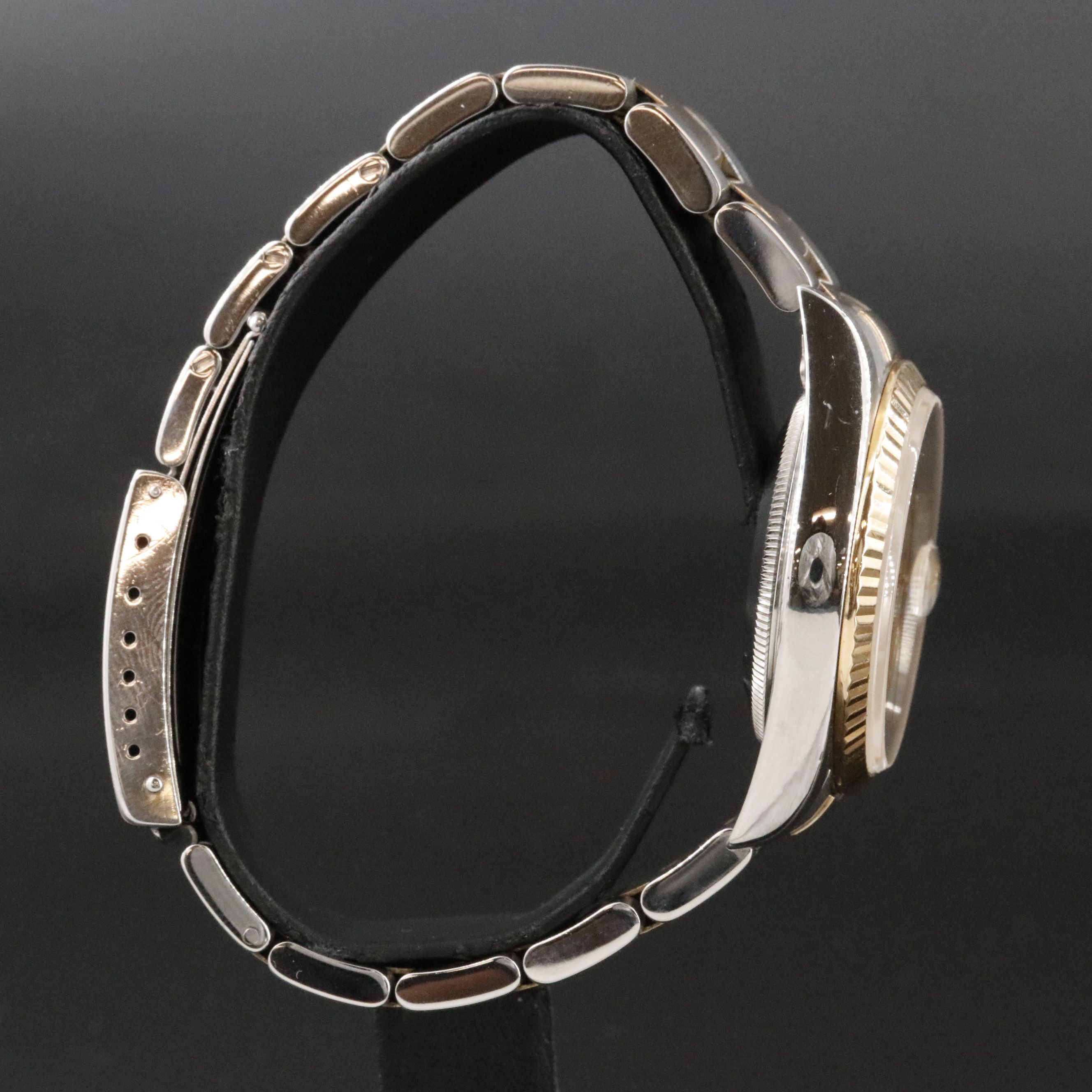 2001 Rolex Champagne Roman Dial Two Tone Datejust 16233 Watch