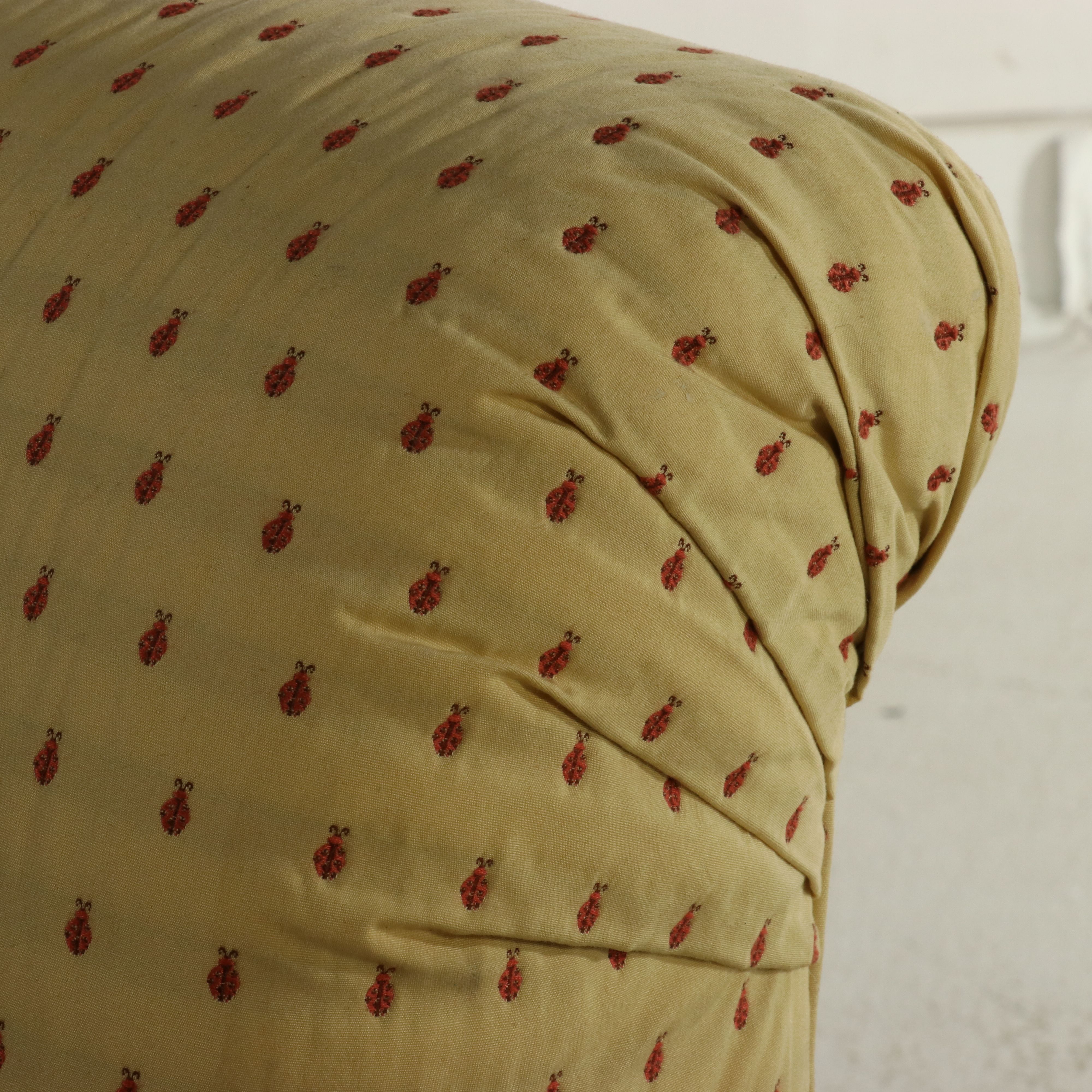 Sherrill Furniture Skirted Slipper Chair in "Ladybug" Pattern, Late 20th Century