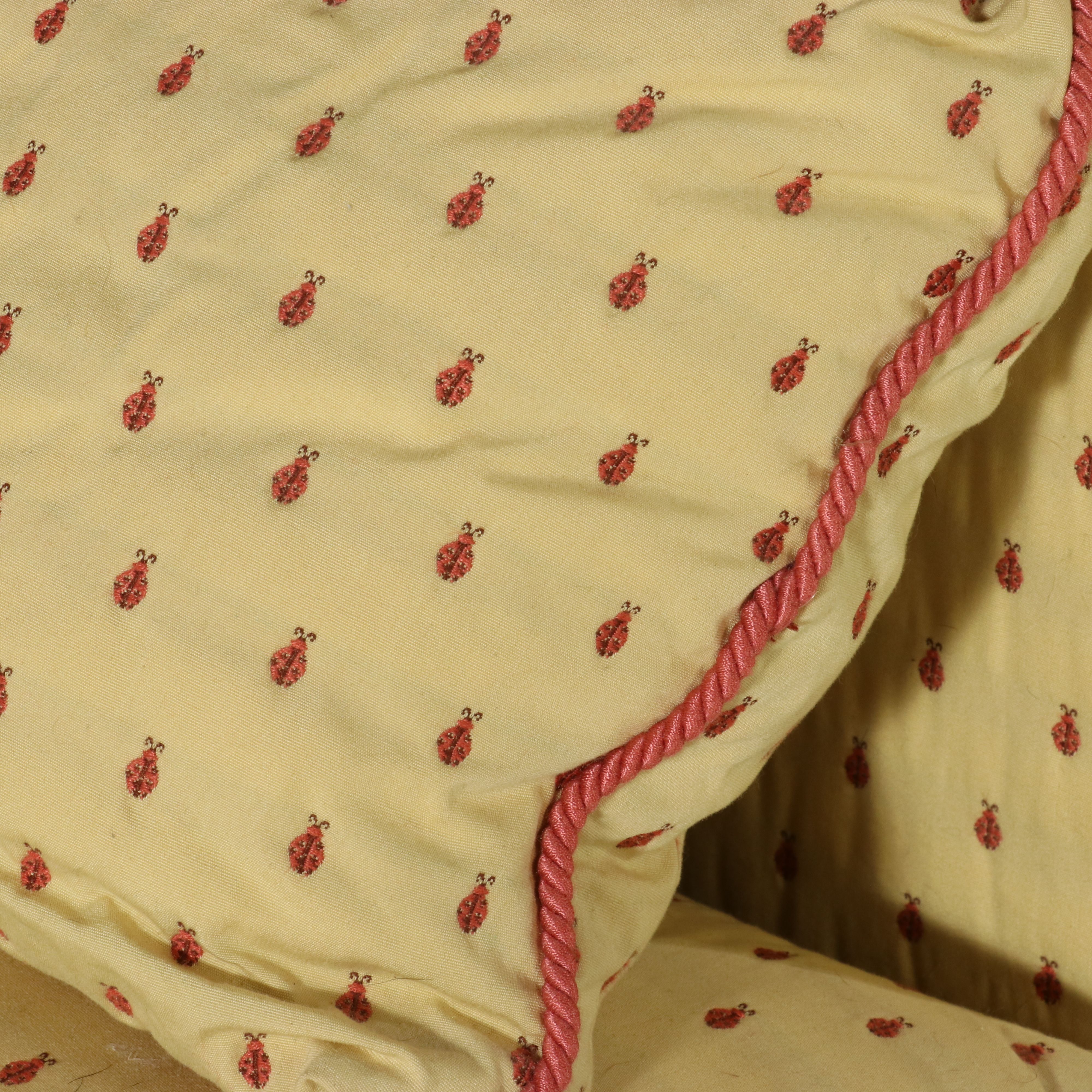 Sherrill Furniture Skirted Slipper Chair in "Ladybug" Pattern, Late 20th Century