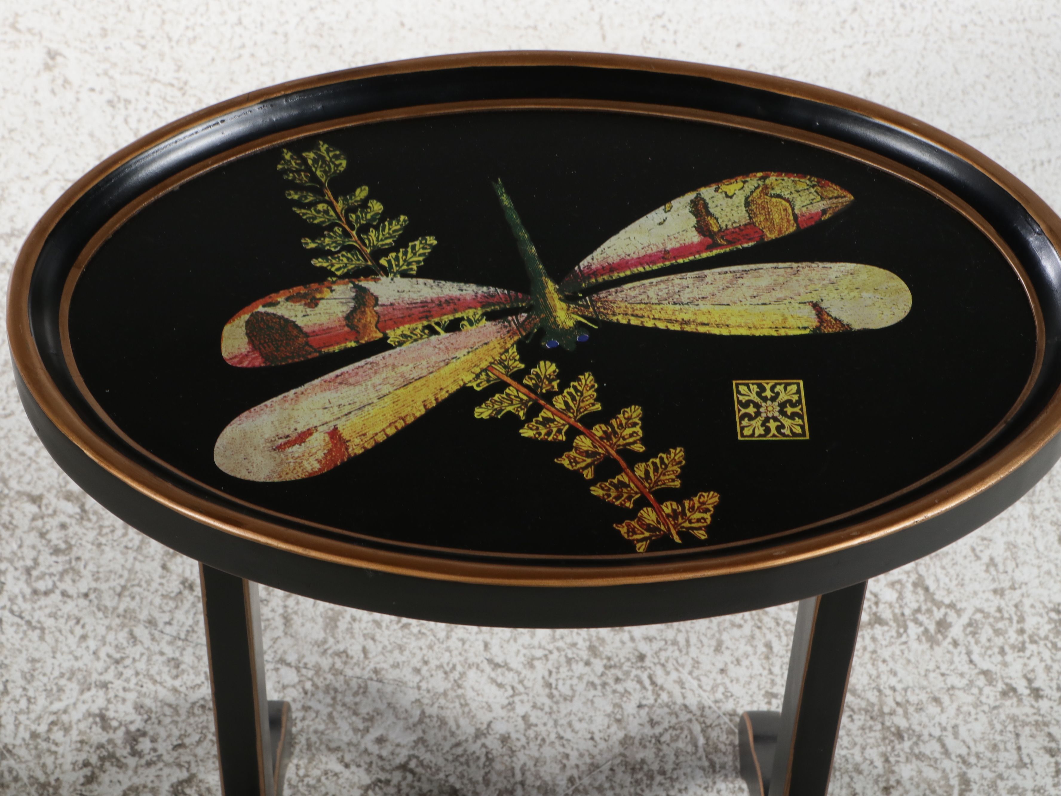 Chelsea House "Port Royal" Tole Tray Table, Late 20th Century