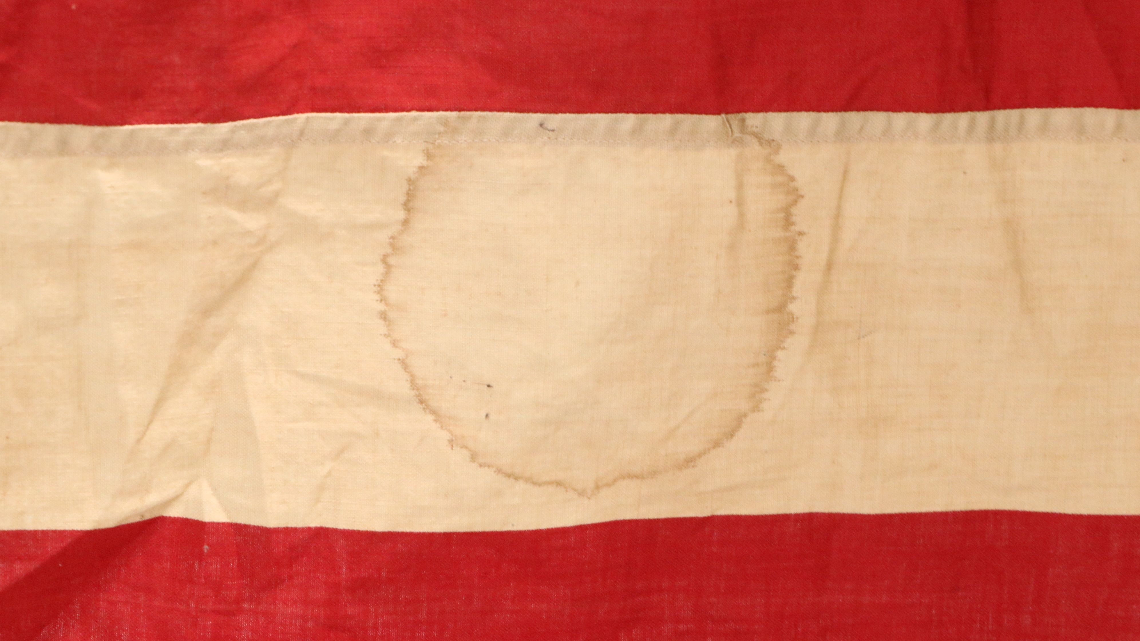 48-Star American Parade Flag with Stand, Early to Mid-20th Century