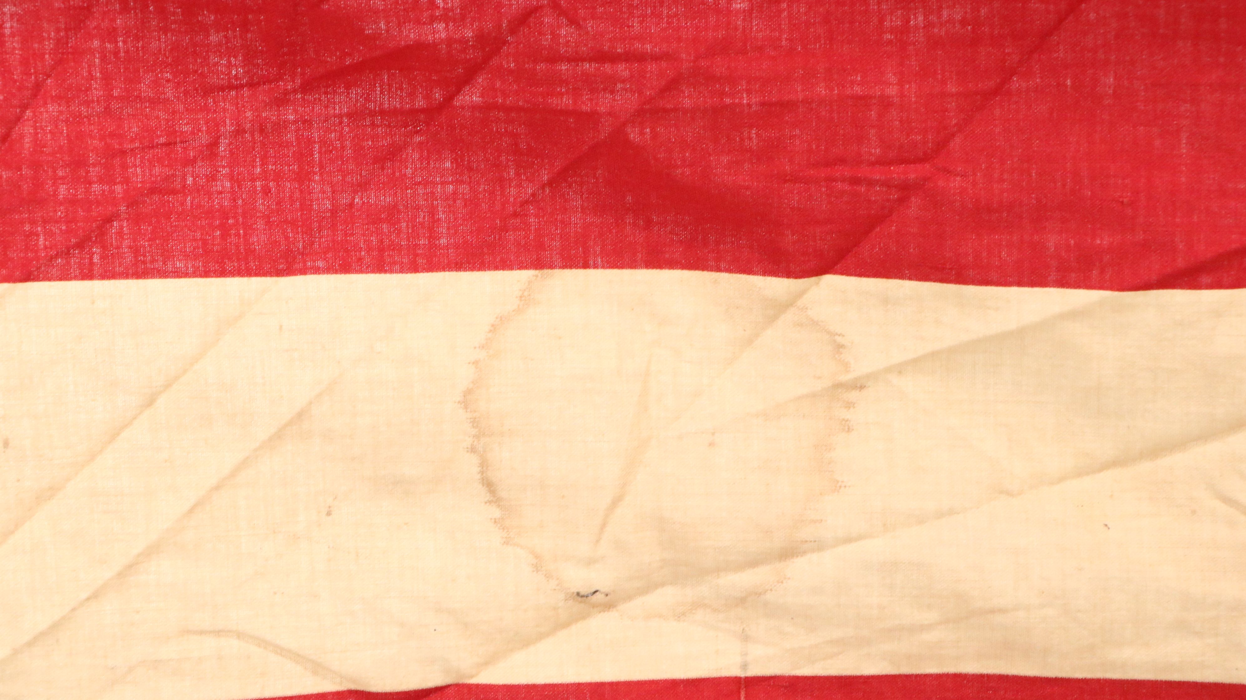 48-Star American Parade Flag with Stand, Early to Mid-20th Century