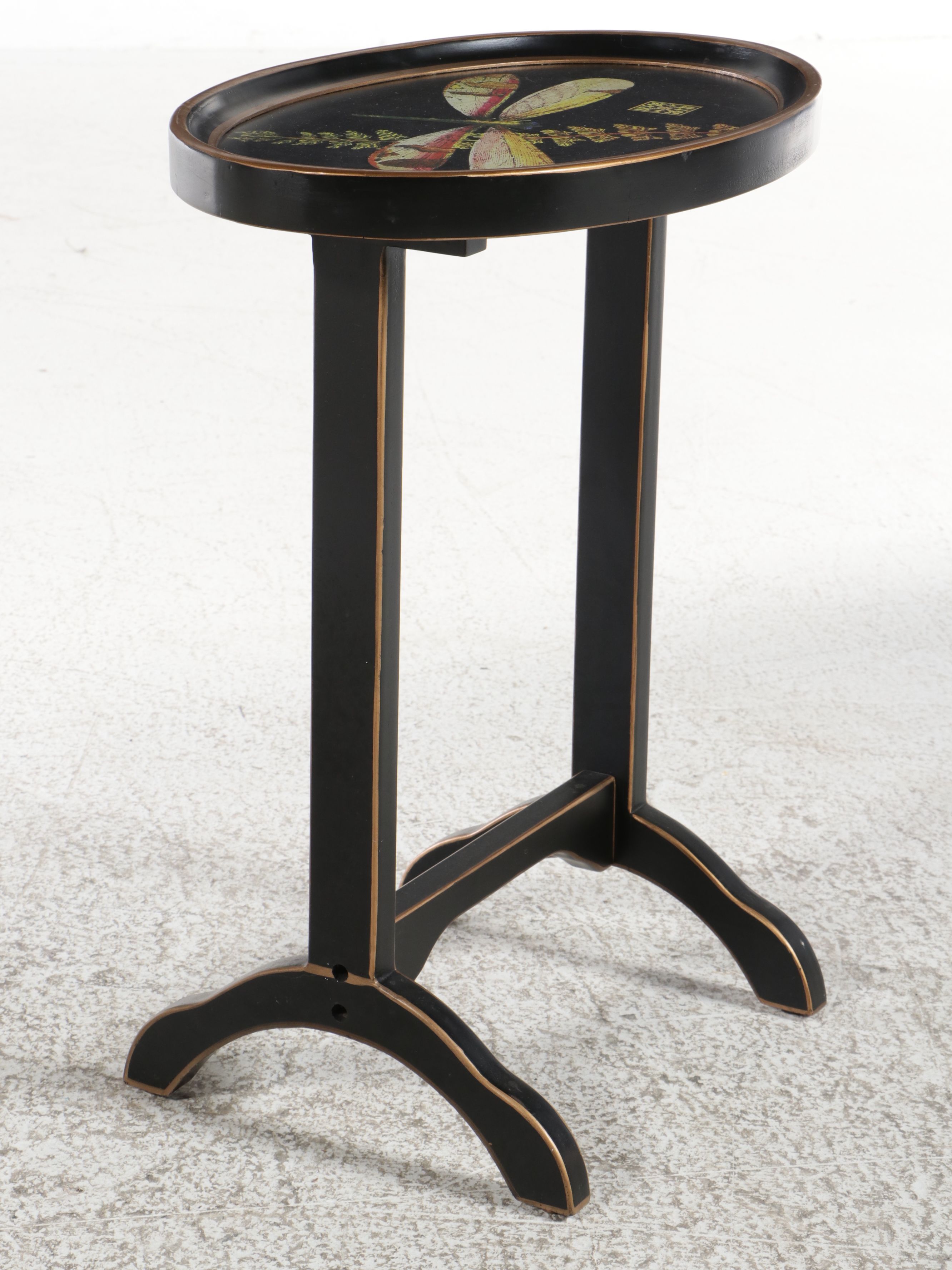 Chelsea House "Port Royal" Tole Tray Table, Late 20th Century