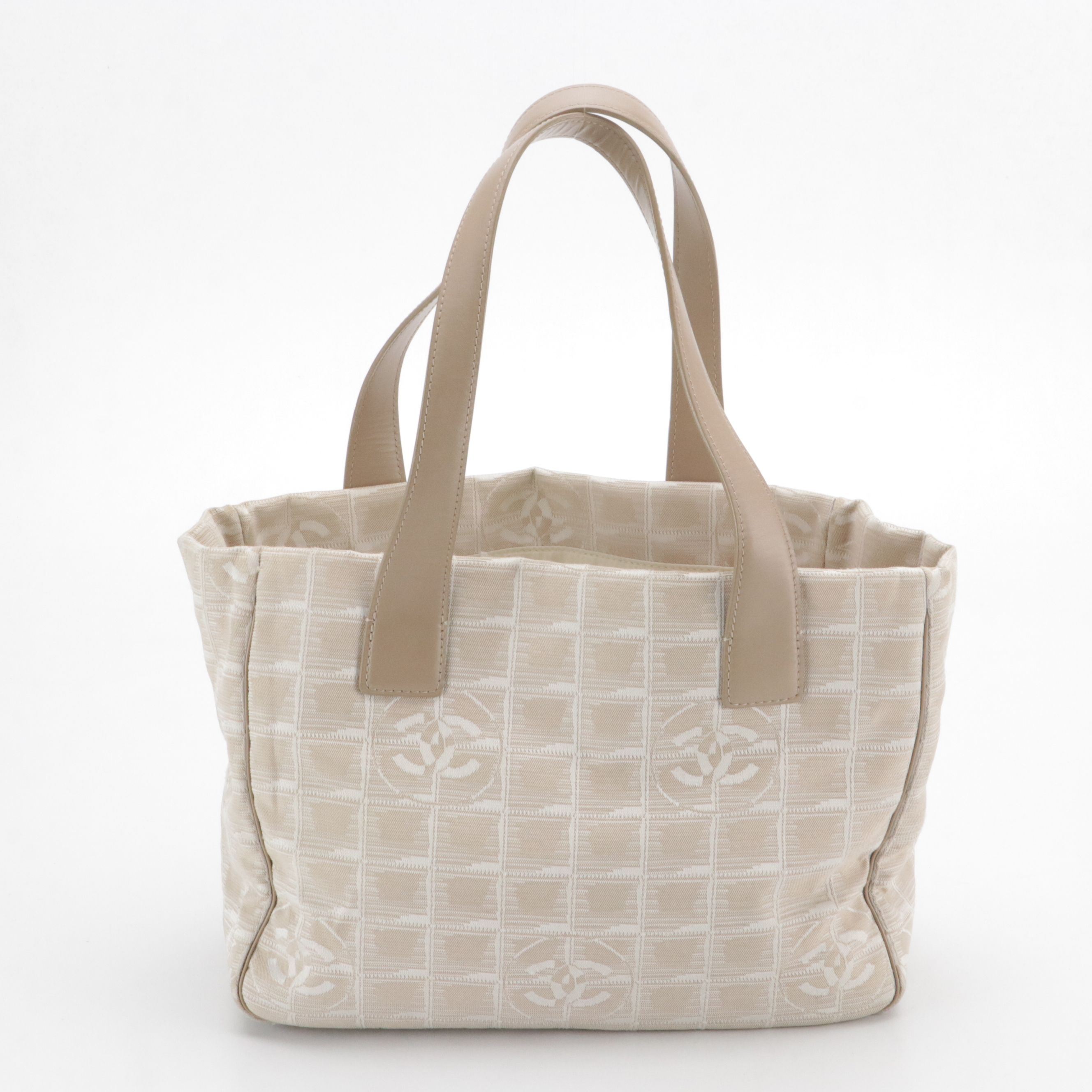 Chanel Travel Linge Tote in Jacquard Canvas and Leather Trim