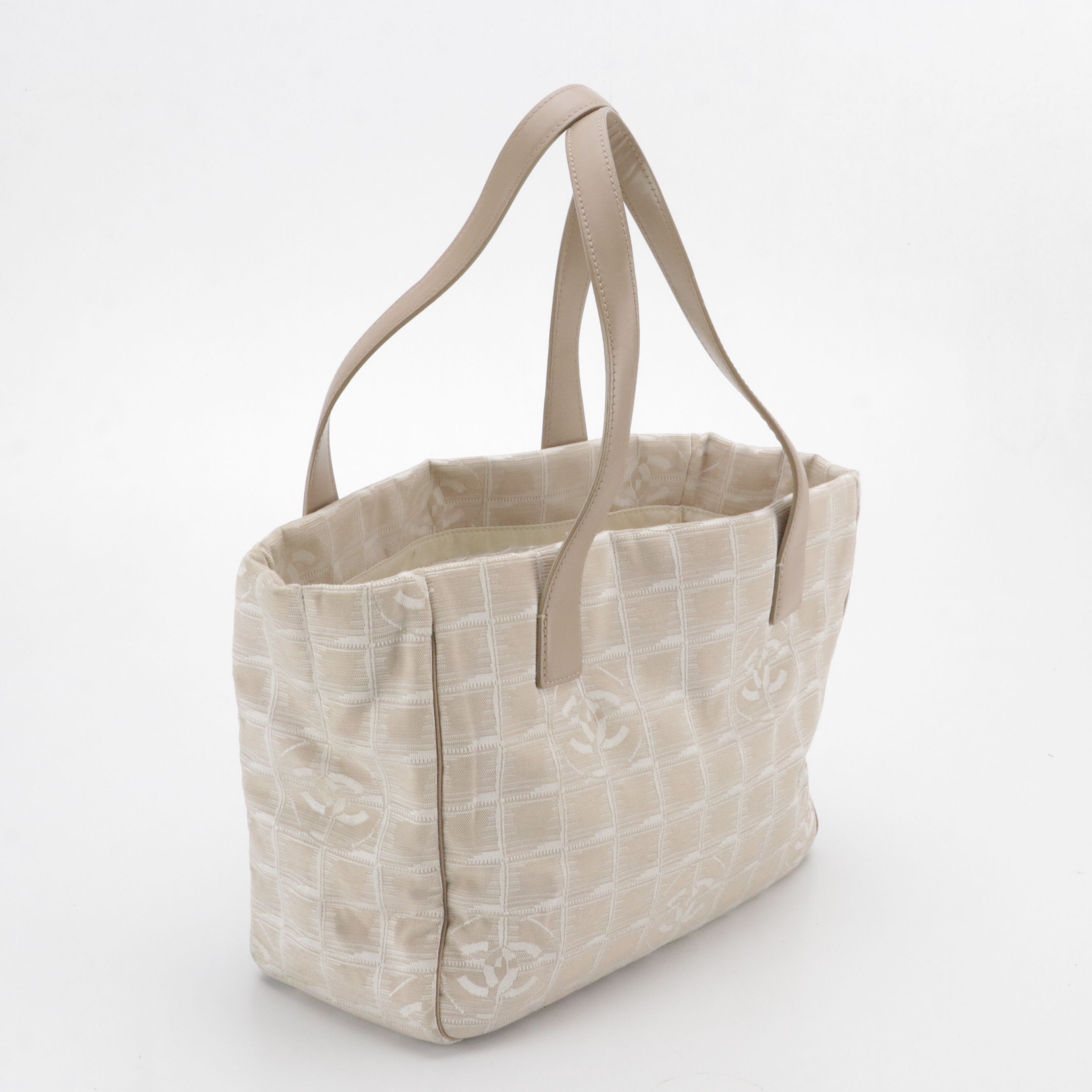 Chanel Travel Linge Tote in Jacquard Canvas and Leather Trim