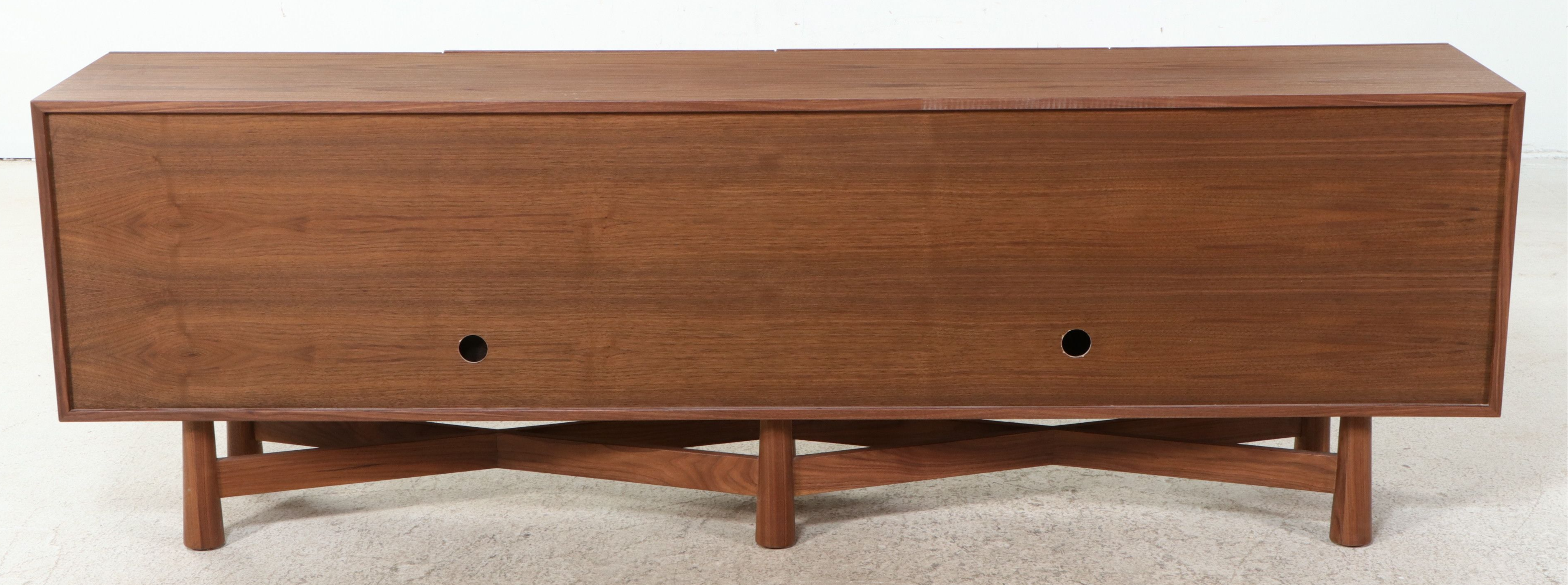 Lawson-Fenning "Bronson" Mid Century Modern Style Walnut Four-Door Cabinet