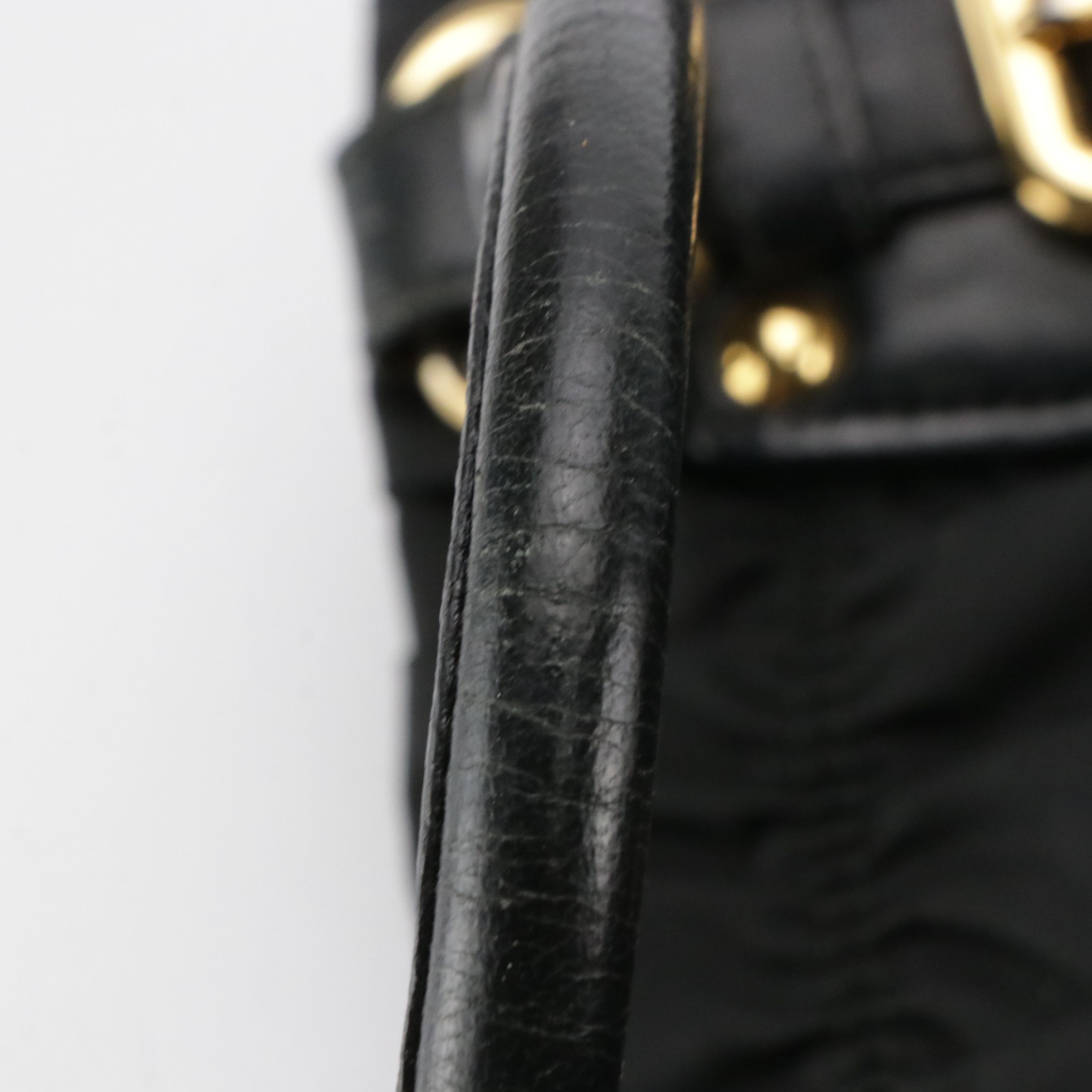 Prada Gaufré Two-Way Tote in Black Tessuto Nylon and Leather