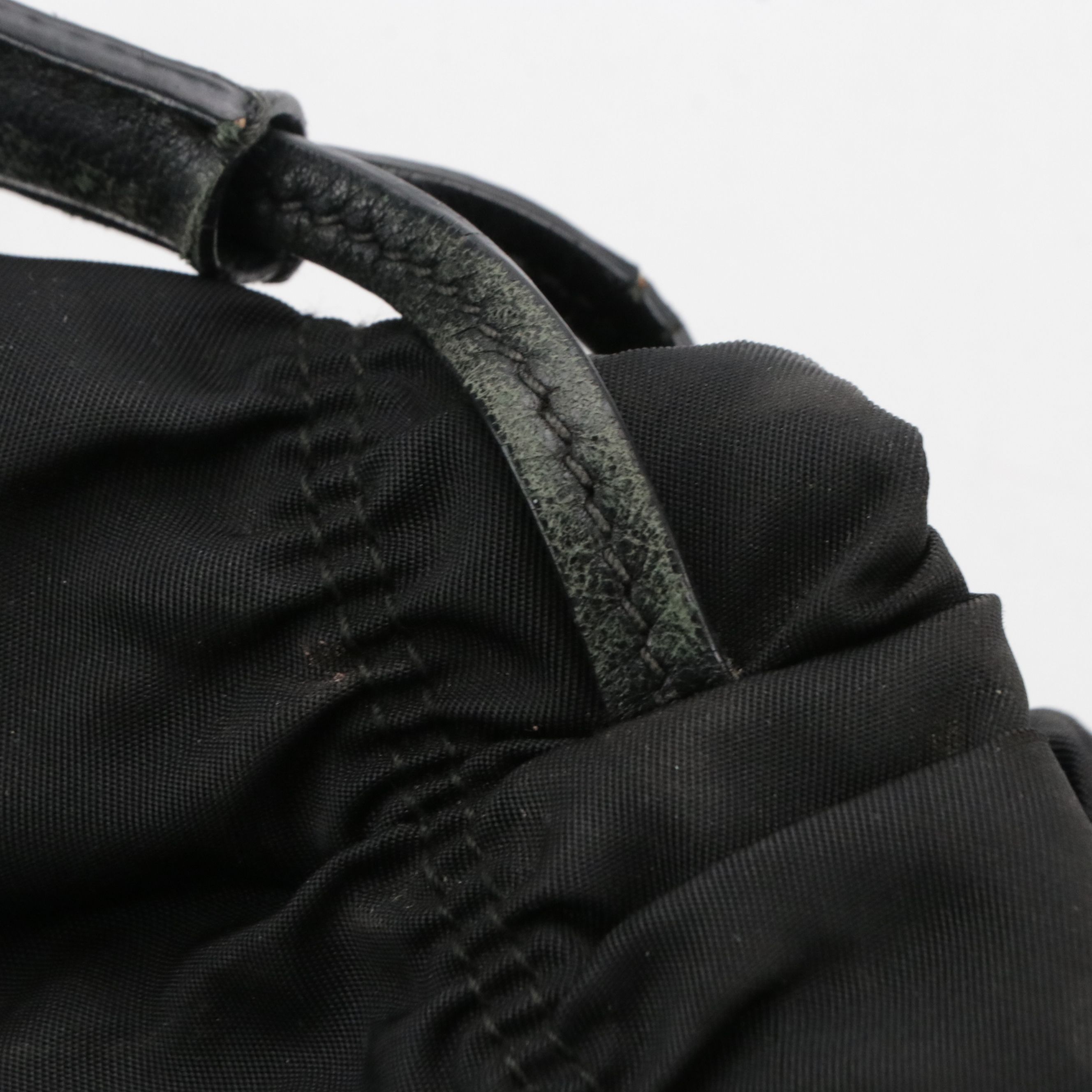 Prada Gaufré Two-Way Tote in Black Tessuto Nylon and Leather