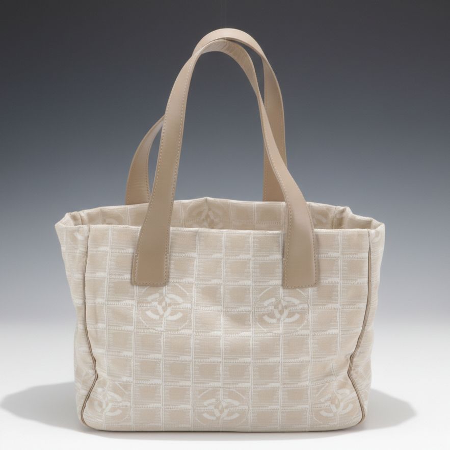 Chanel Travel Linge Tote in Jacquard Canvas and Leather Trim