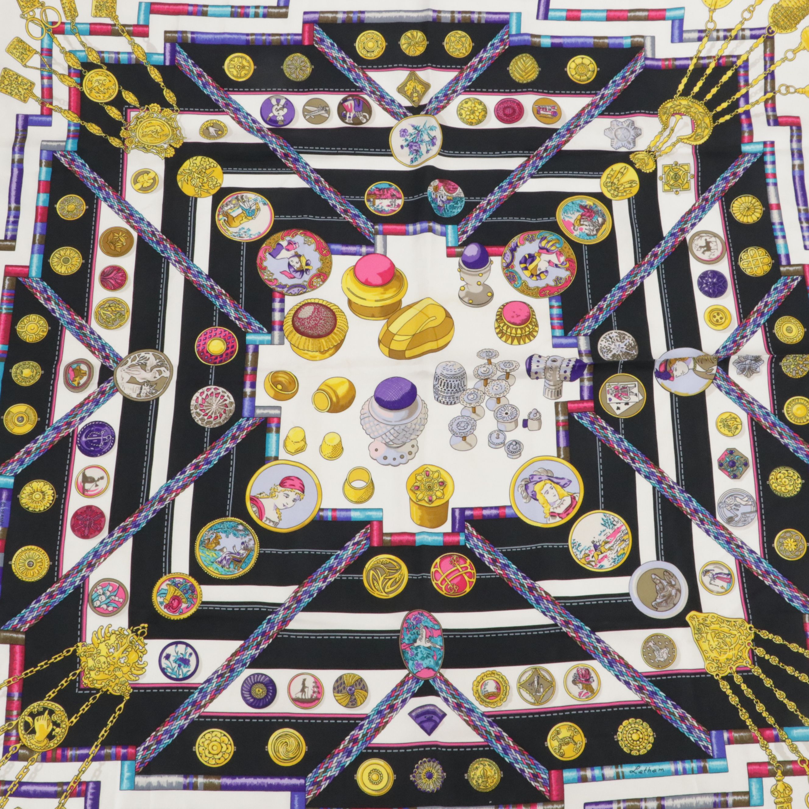 Hermès "Petite Main" Scarf 90 in Silk Twill