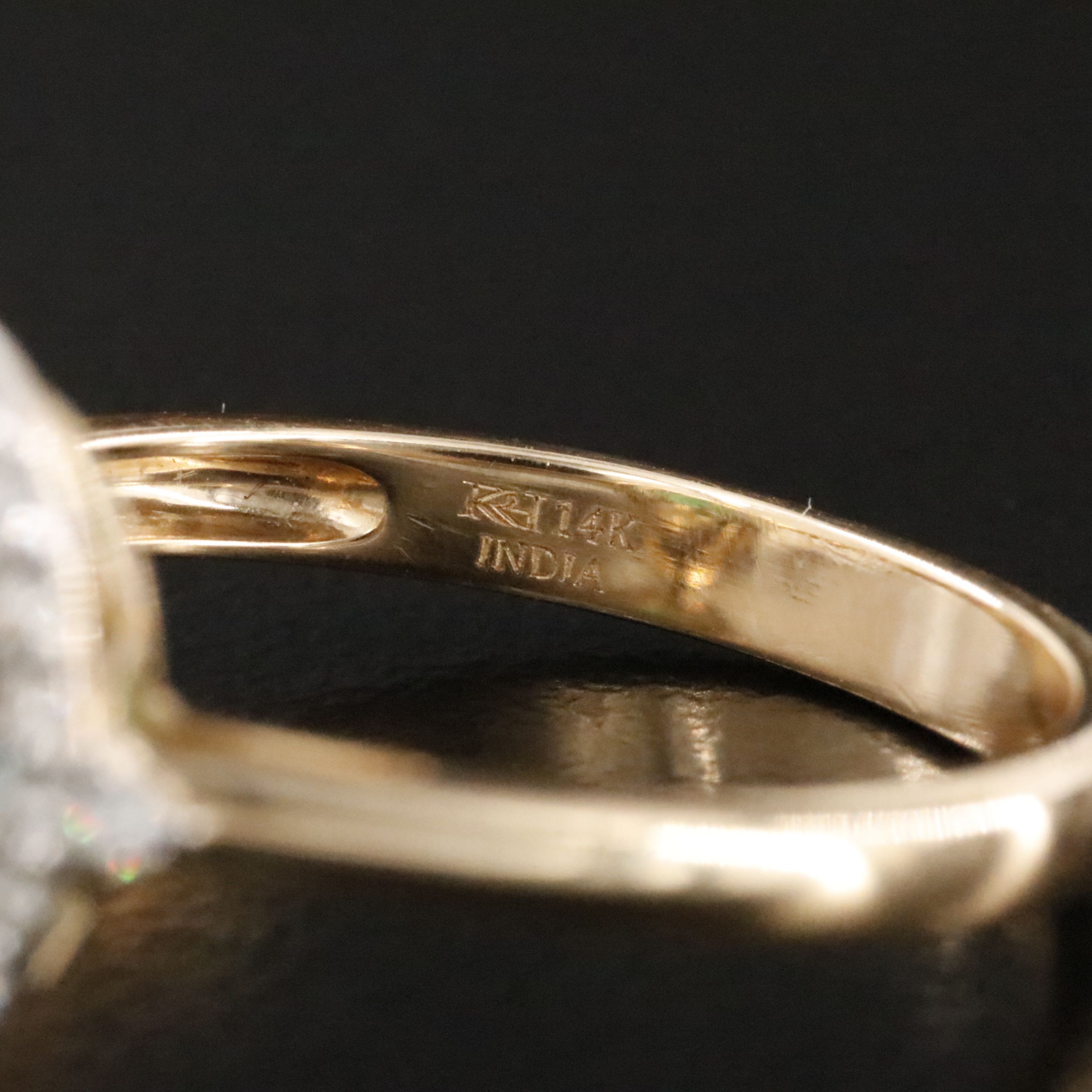 14K 1.63 CT Emerald and Diamond Halo Ring