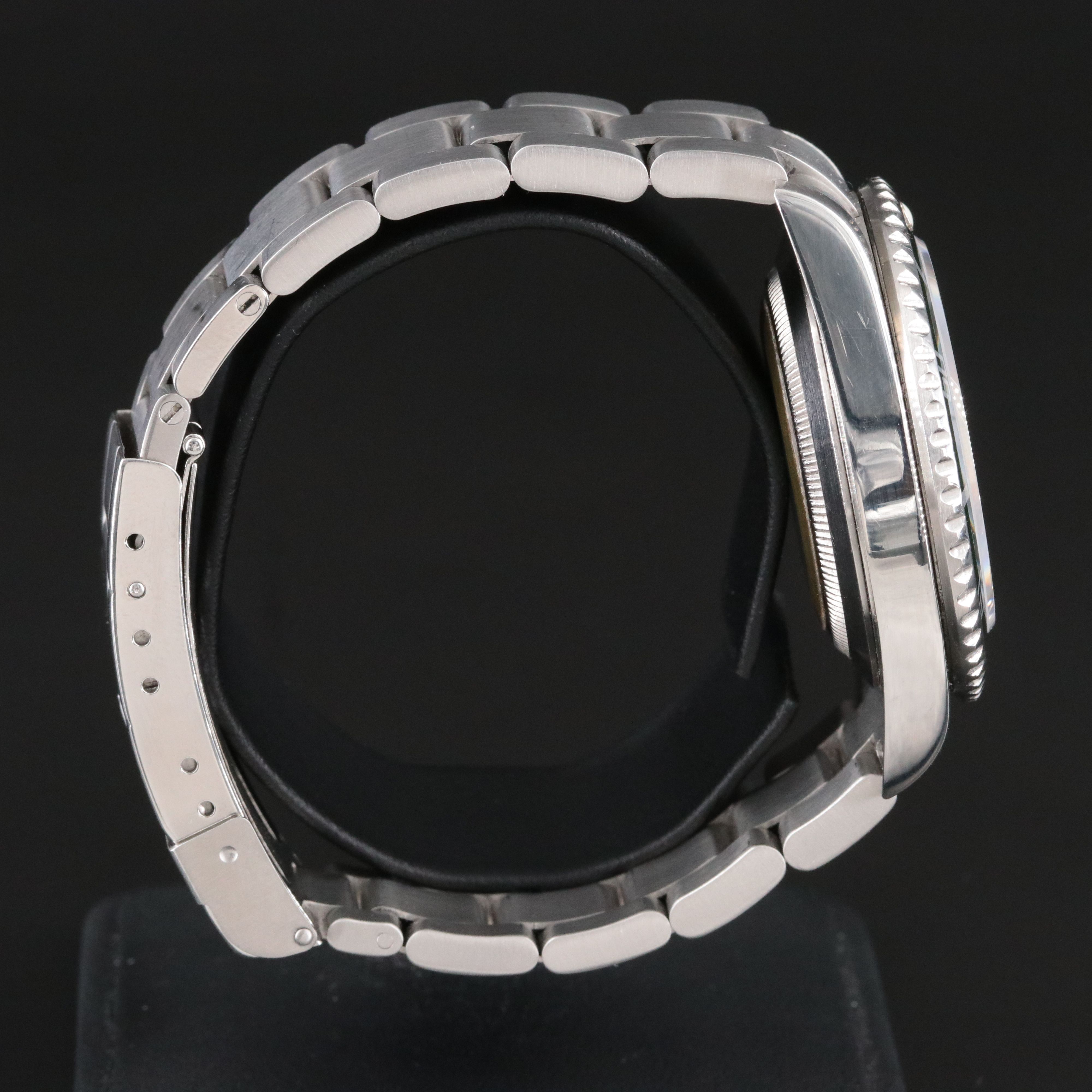 2006 Rolex Submariner 16610 T Custom Green Bezel Insert Watch