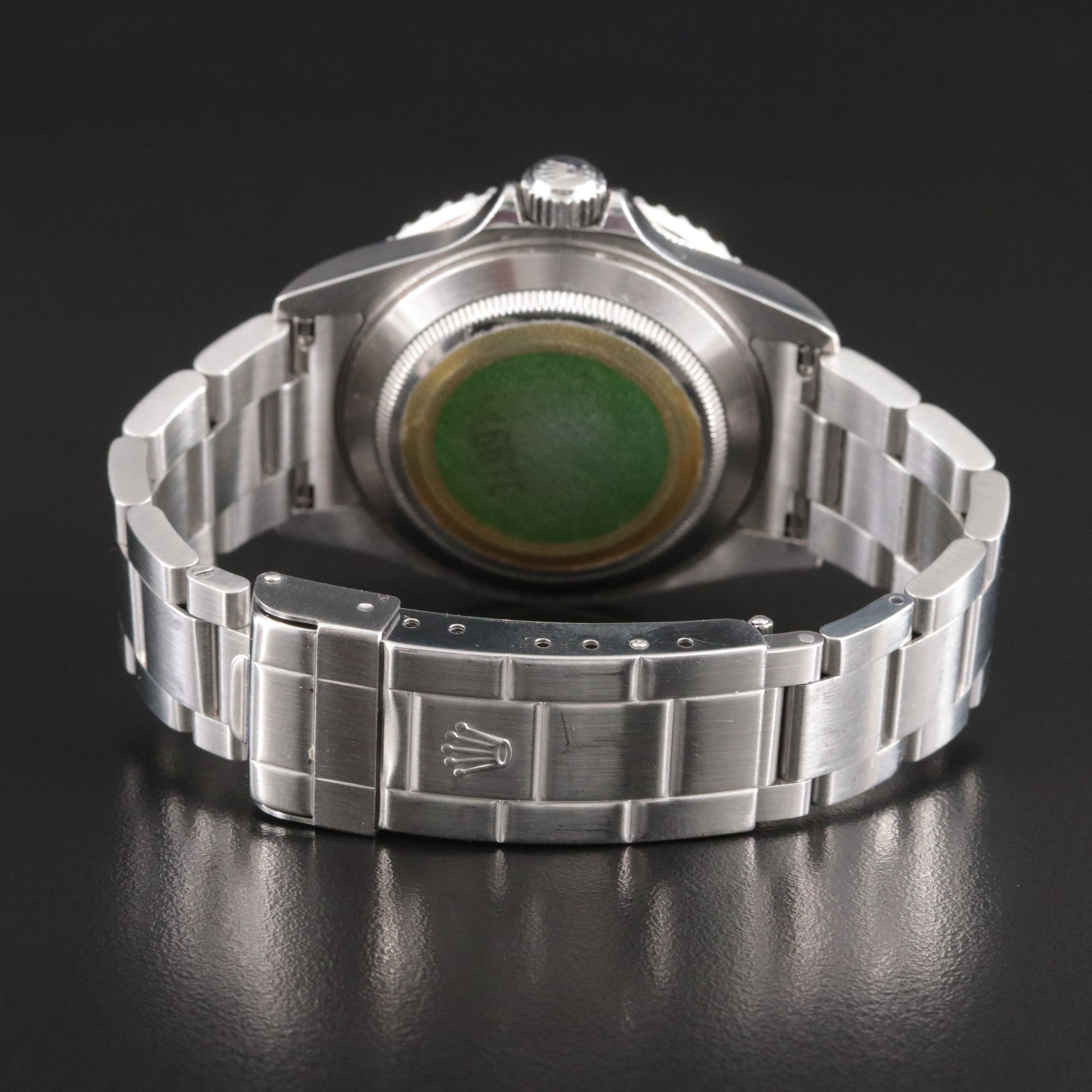 2006 Rolex Submariner 16610 T Custom Green Bezel Insert Watch