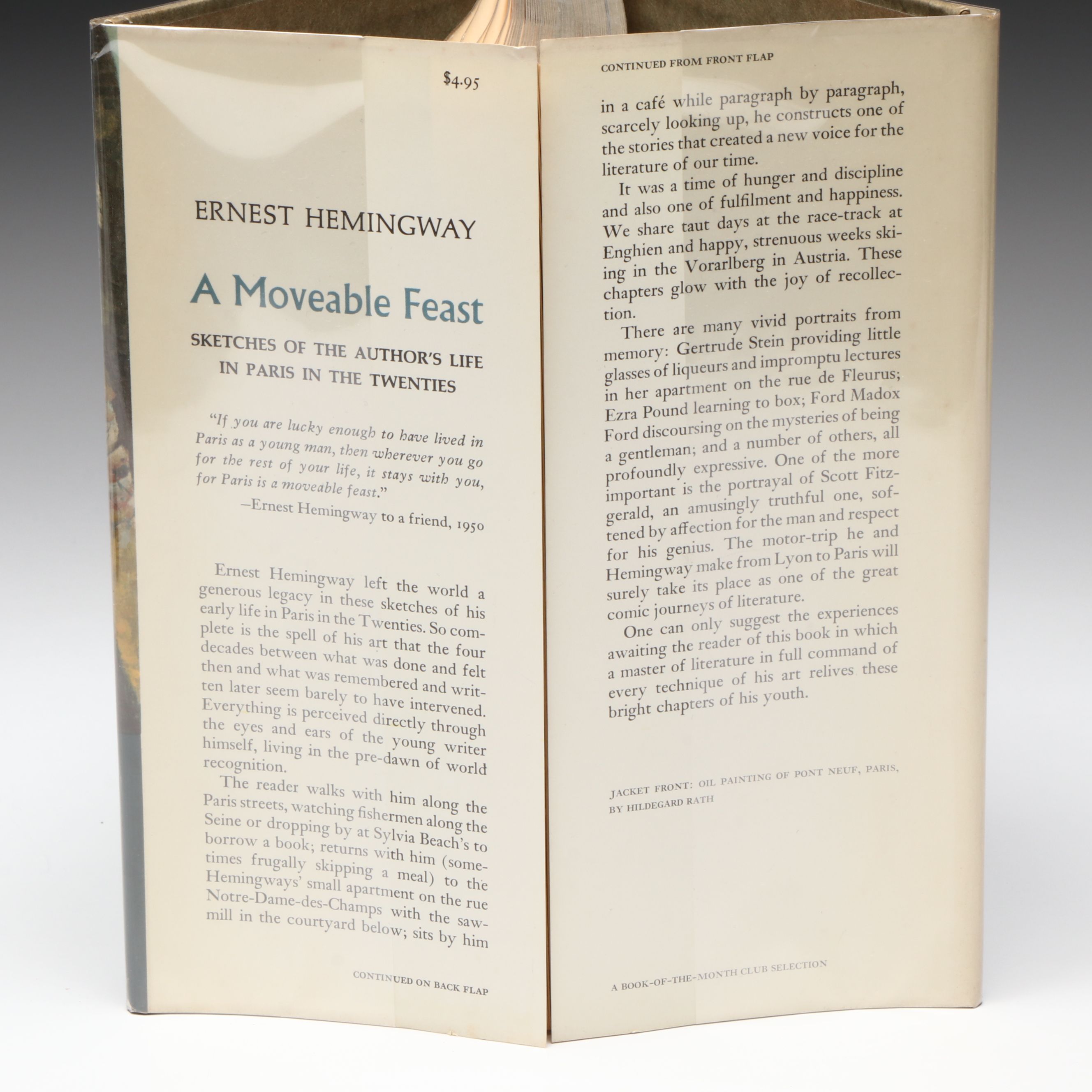 First Printing "A Moveable Feast" by Ernest Hemingway, 1964