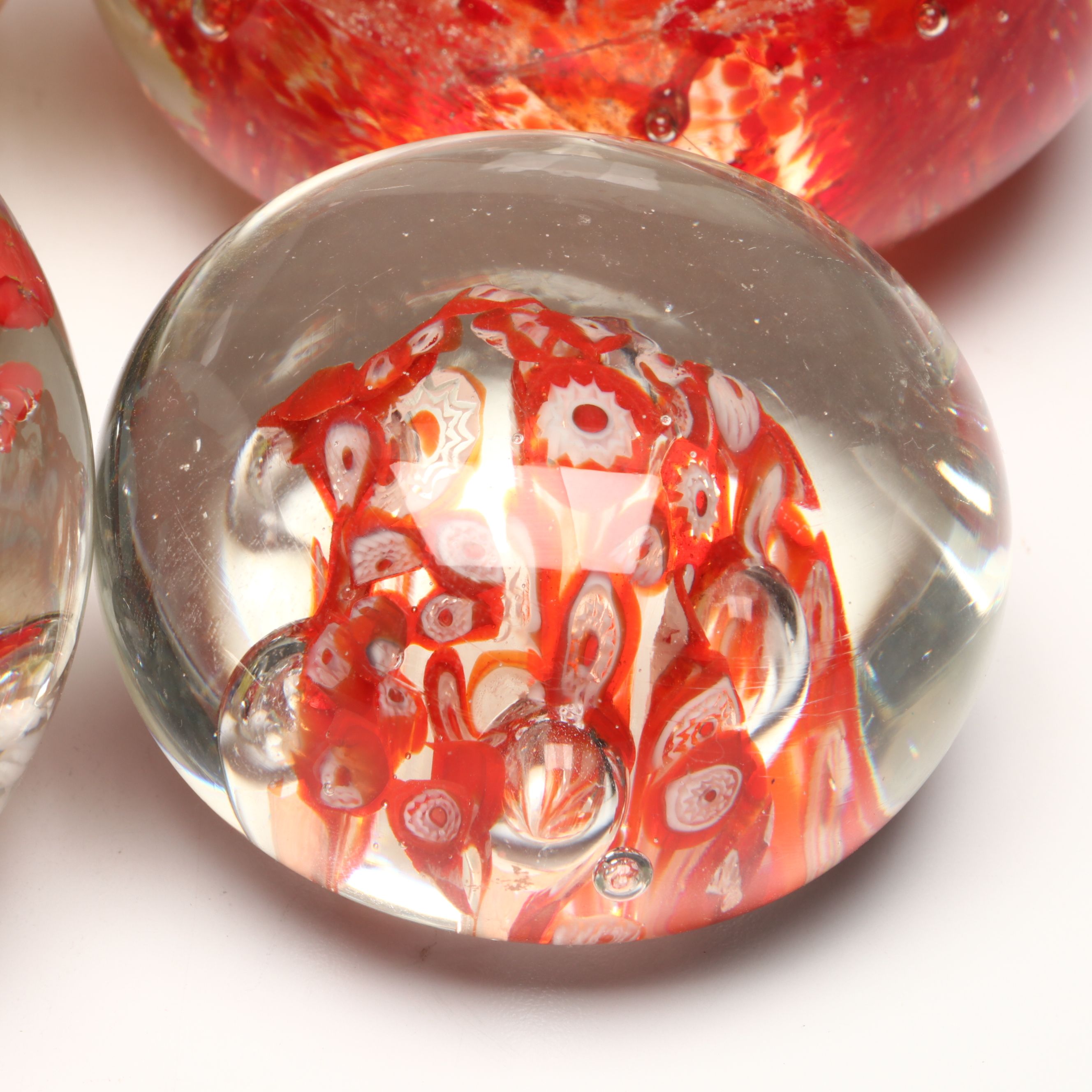 Millefiori, Trumpet Flower and More Hand-Blown Art Glass Paperweights