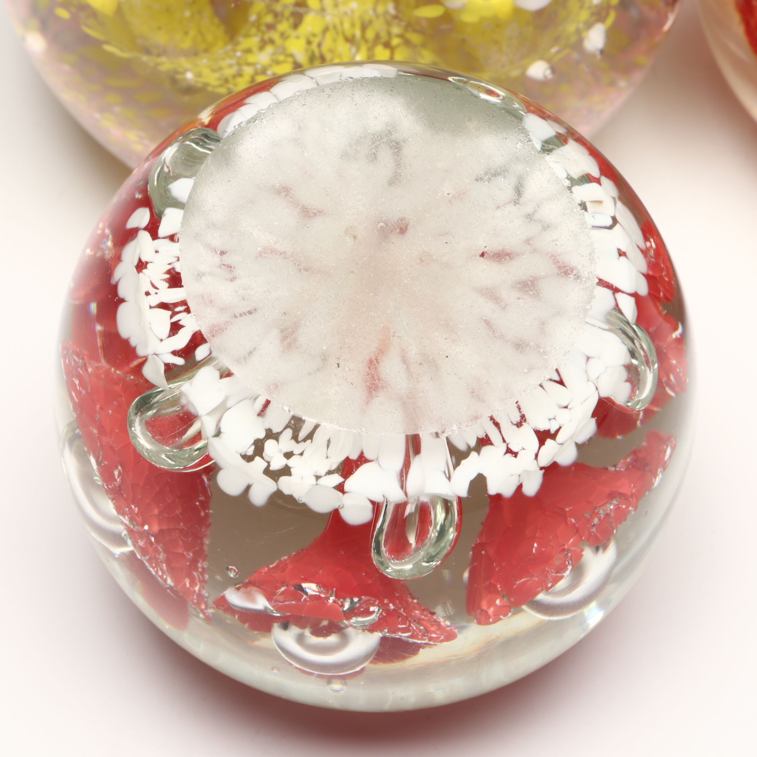 Millefiori, Trumpet Flower and More Hand-Blown Art Glass Paperweights
