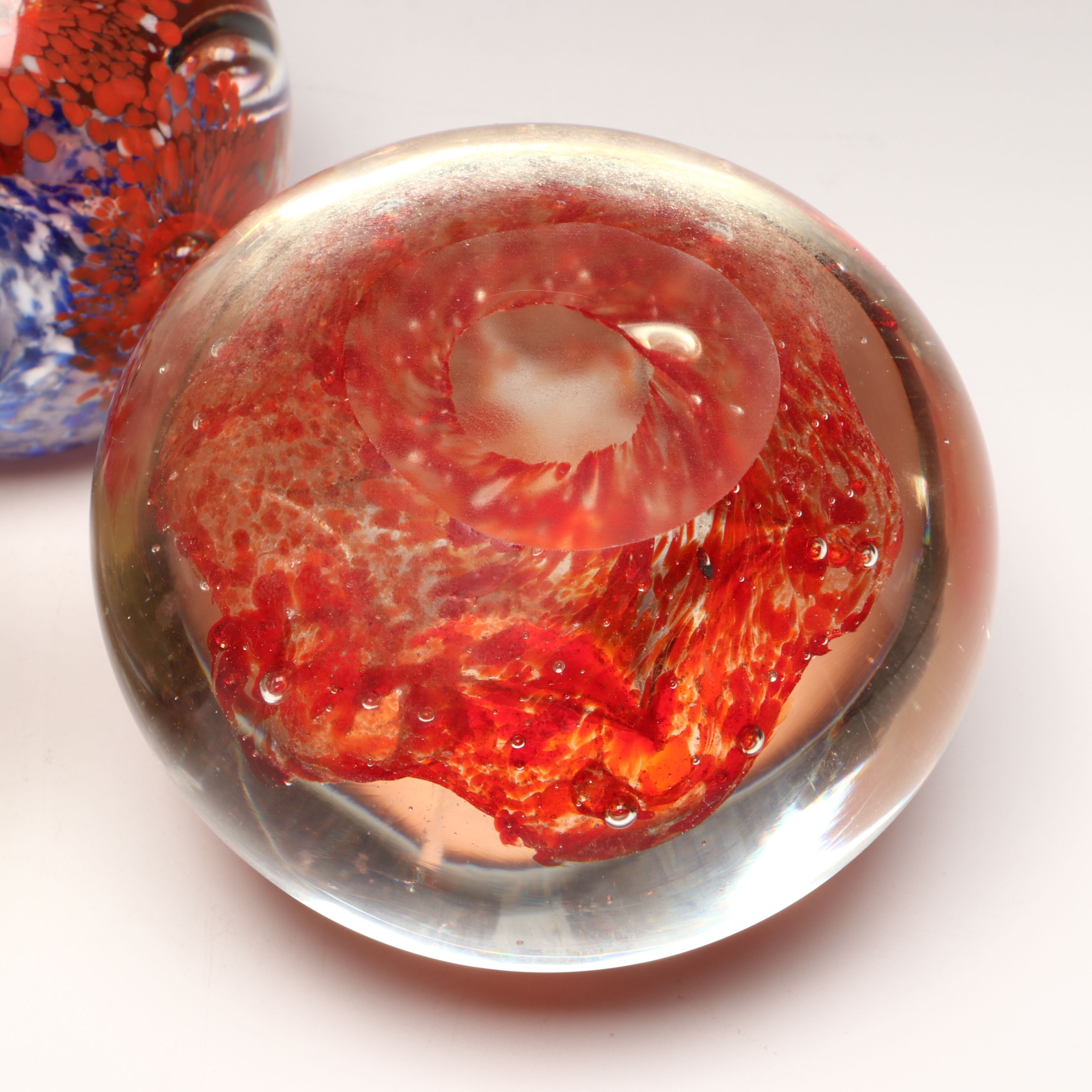 Millefiori, Trumpet Flower and More Hand-Blown Art Glass Paperweights