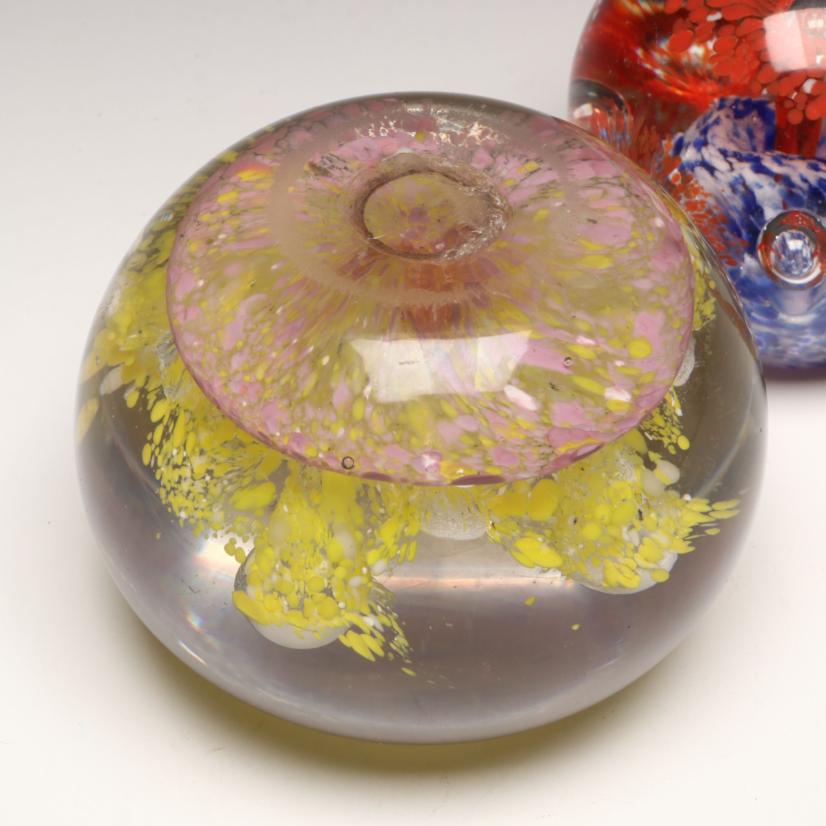 Millefiori, Trumpet Flower and More Hand-Blown Art Glass Paperweights