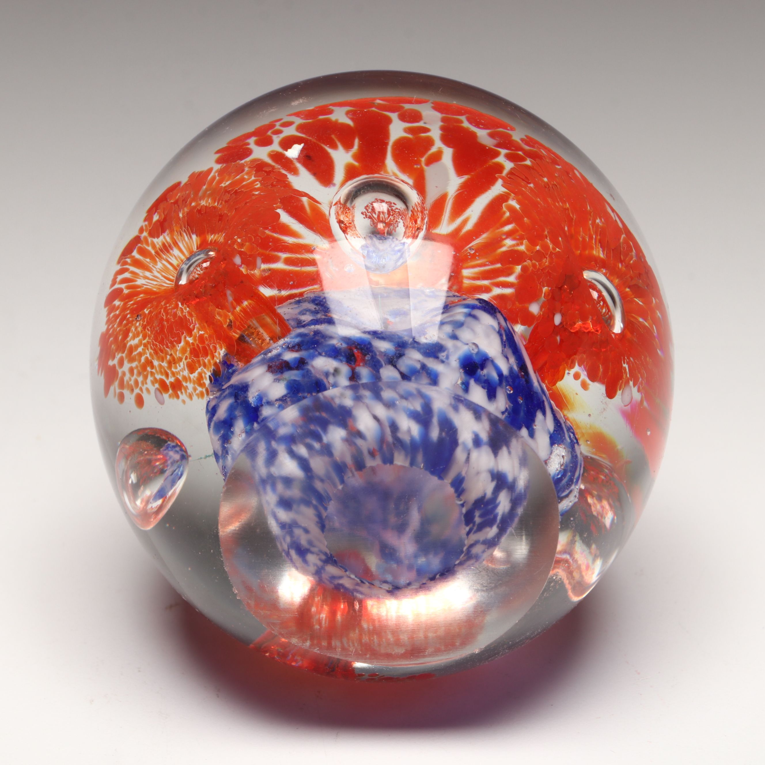 Millefiori, Trumpet Flower and More Hand-Blown Art Glass Paperweights