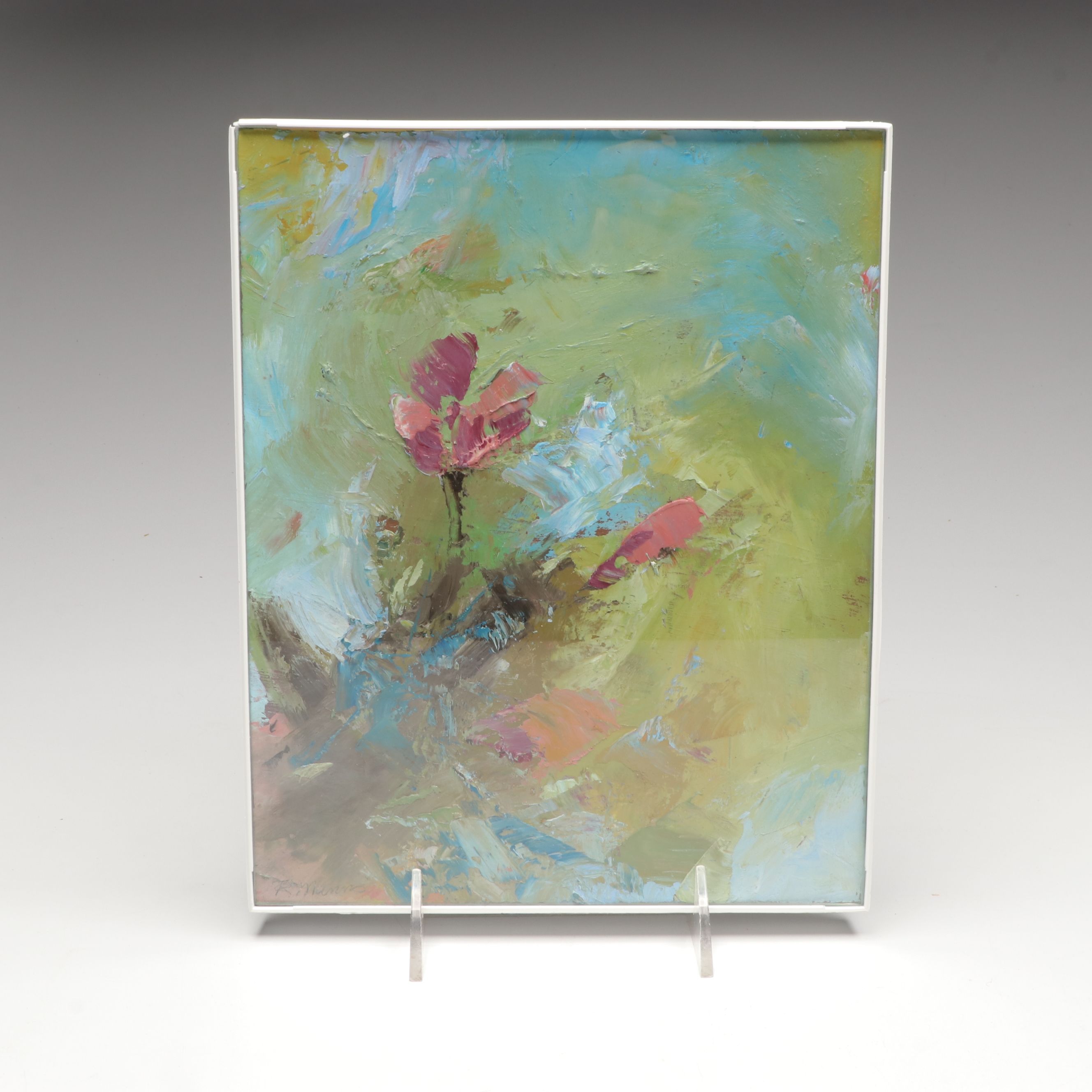 Glass, Ceramic and Stuffed Bunny Figures with Faux Succulents and More Décor