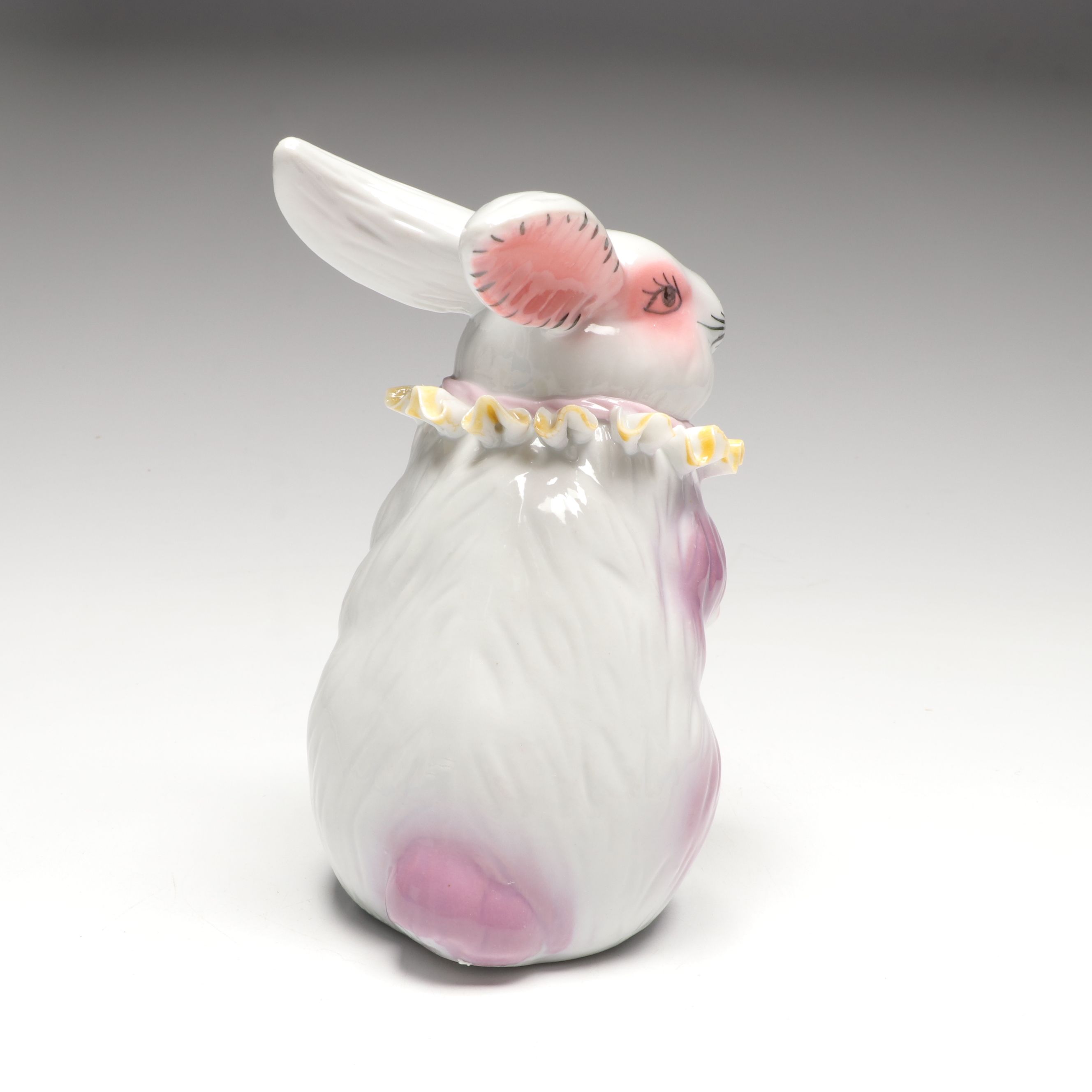 Glass, Ceramic and Stuffed Bunny Figures with Faux Succulents and More Décor