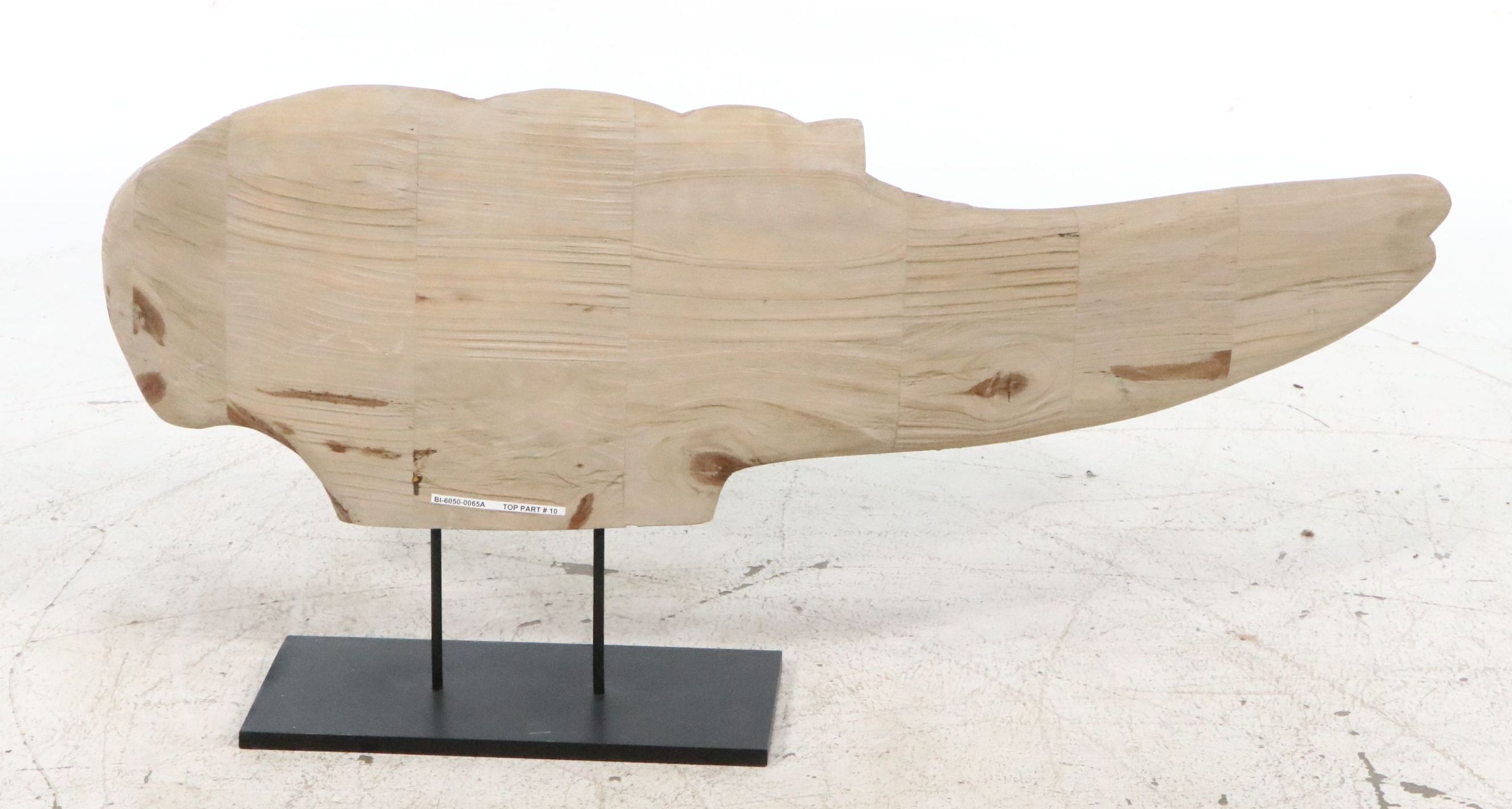 Oversized Hand-Carved Wooden Angel Wing