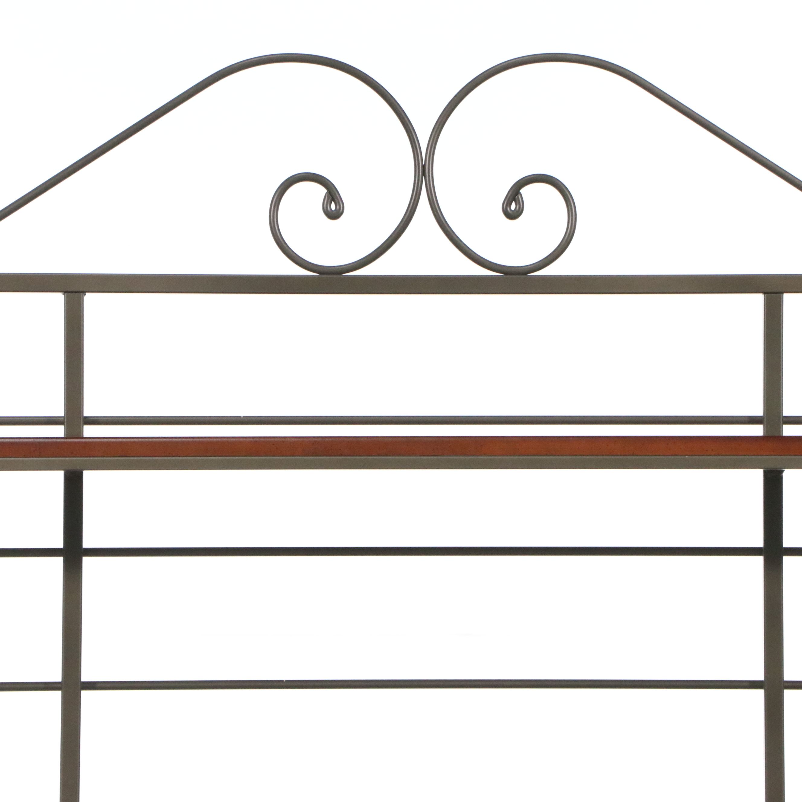Charleston Forge Wrought Iron and Cherry Wood Baker's Rack