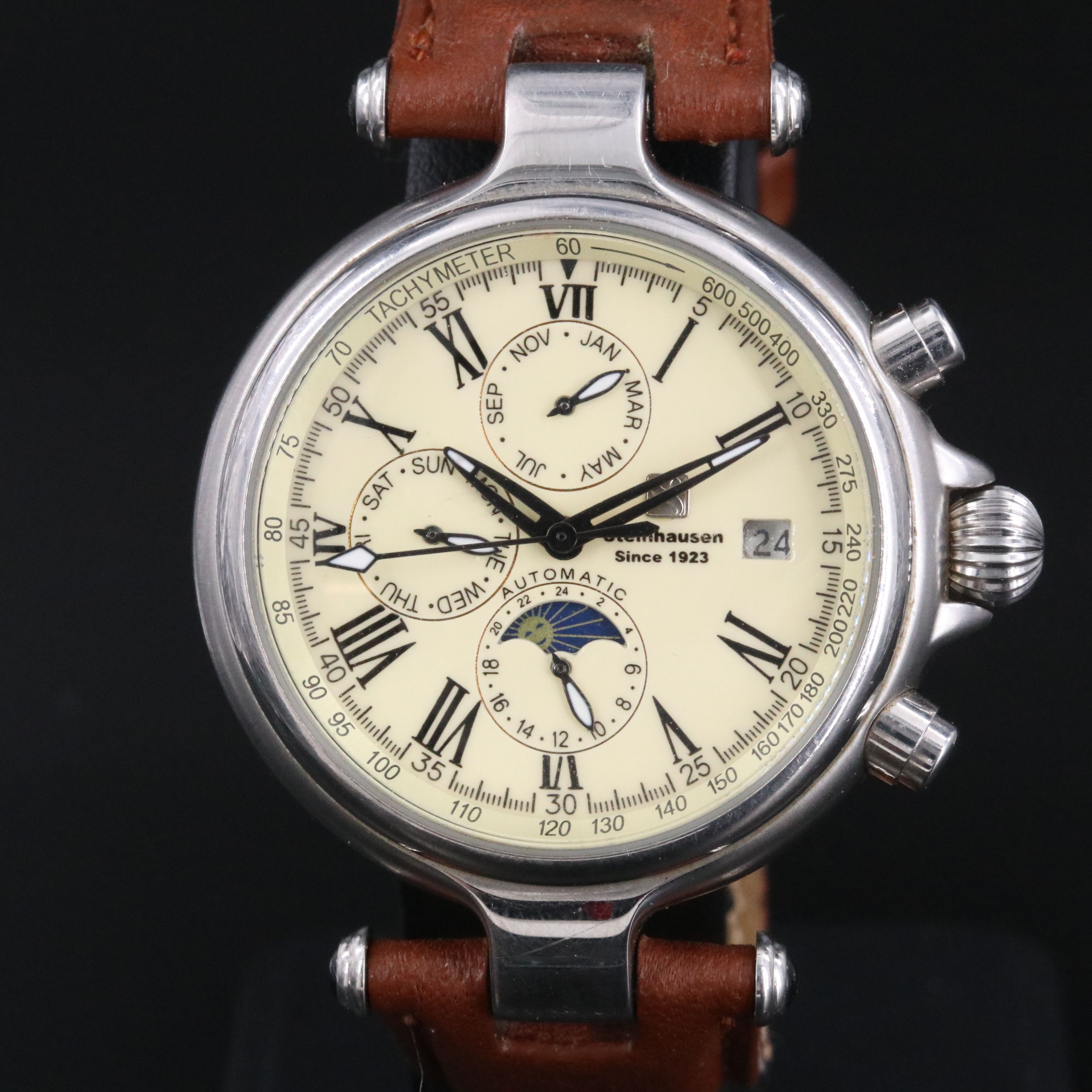 Steinhausen Automatic Triple Calendar Moon Phase Watch
