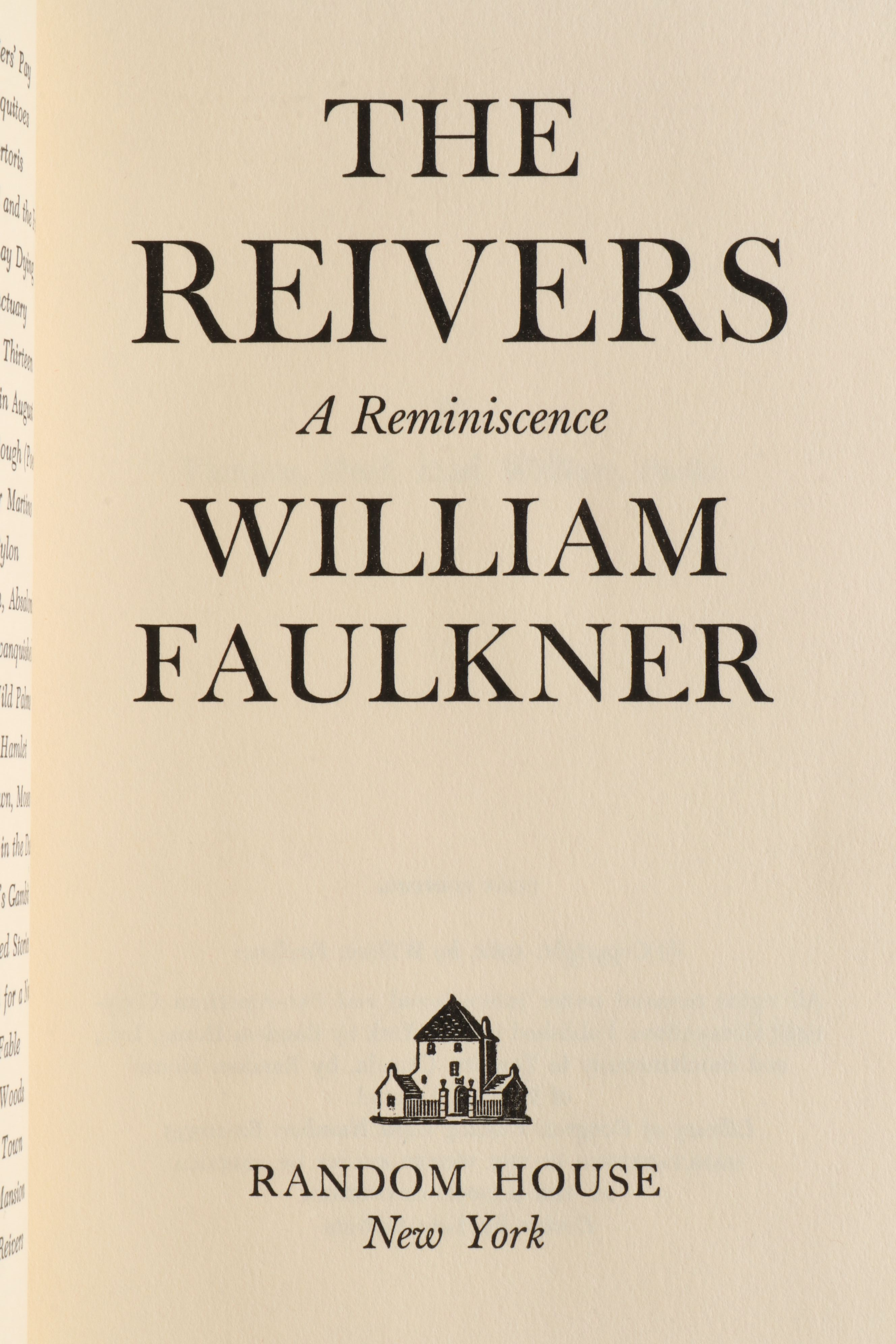 First Printing "The Reivers" and "The Mansion" by William Faulkner