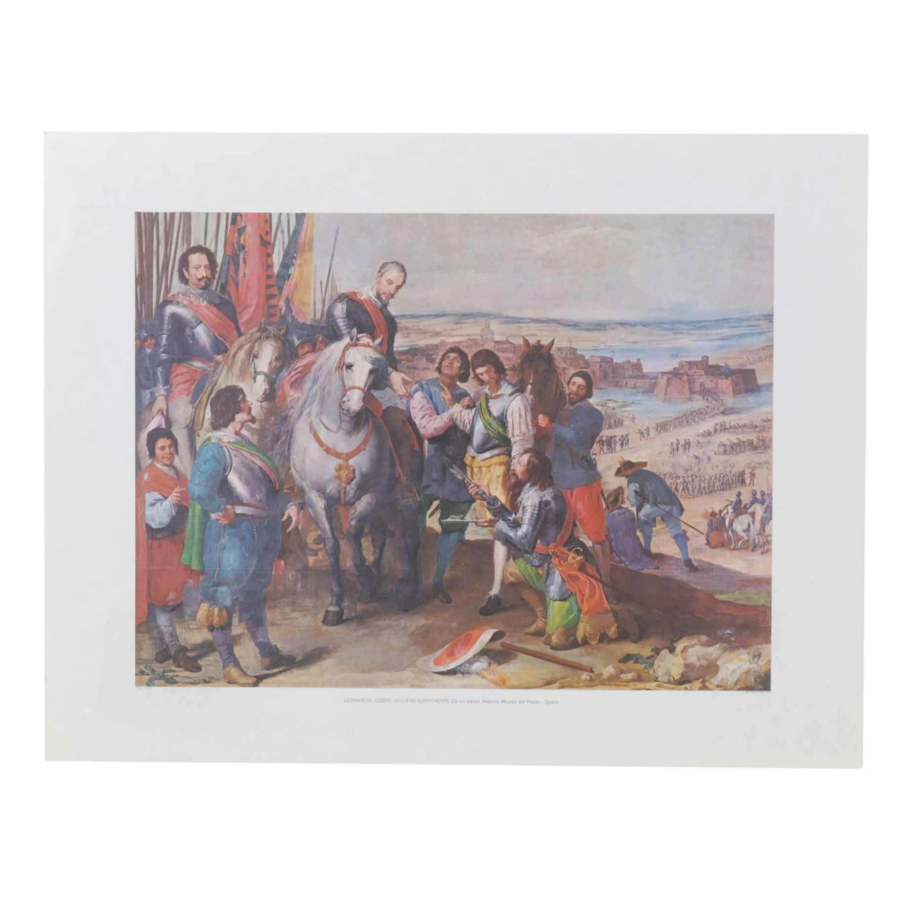 Offset Lithograph After Leonardo Jusepe "Juliers Surrender," 1974