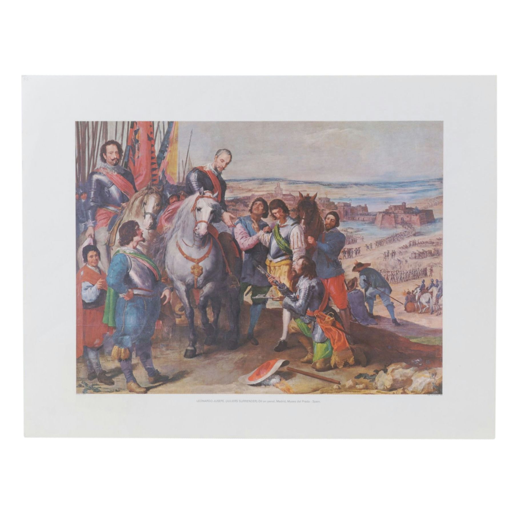 Offset Lithograph After Leonardo Jusepe "Juliers Surrender", 1974