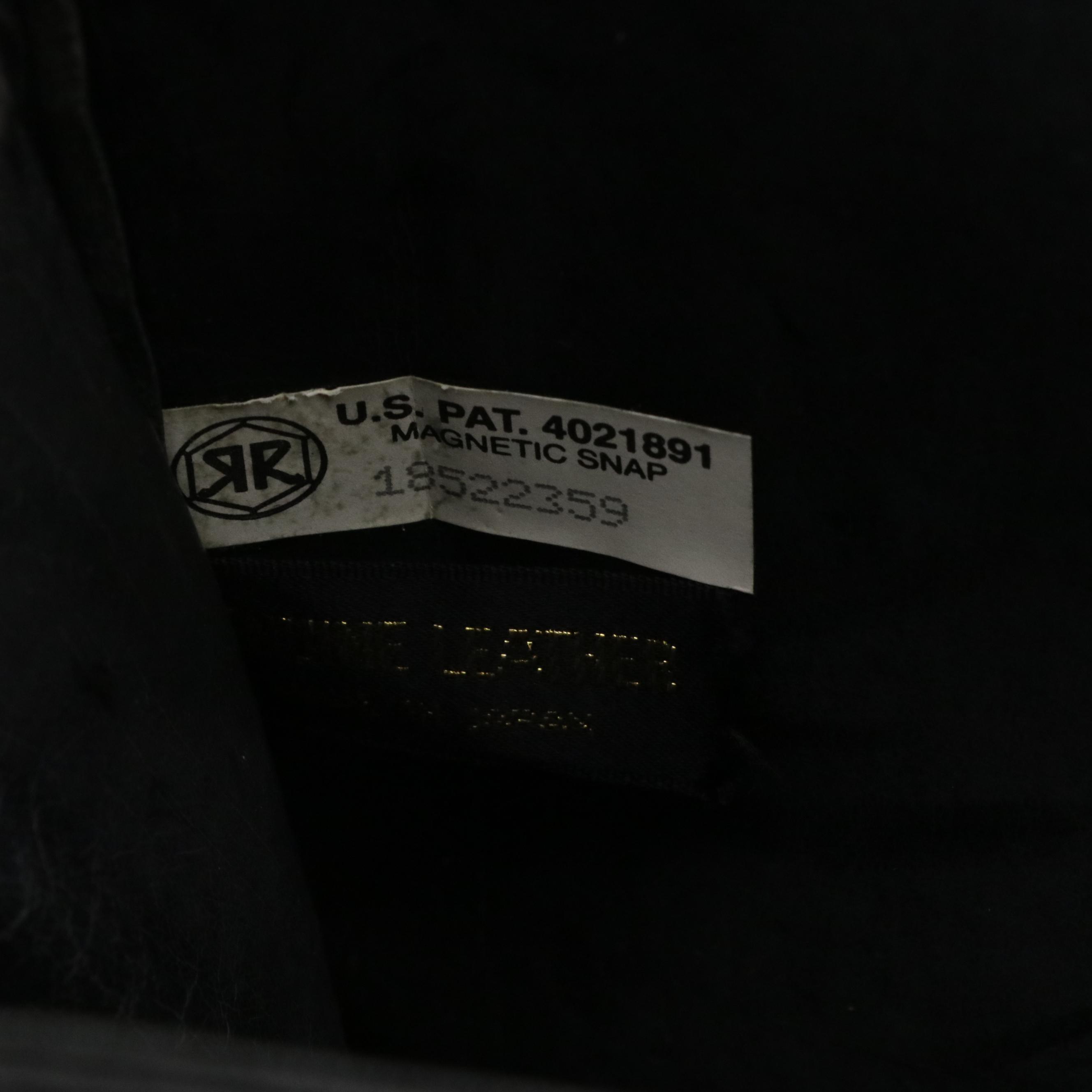 Christian Dior CD Envelope Flap Convertible Clutch in Black Leather