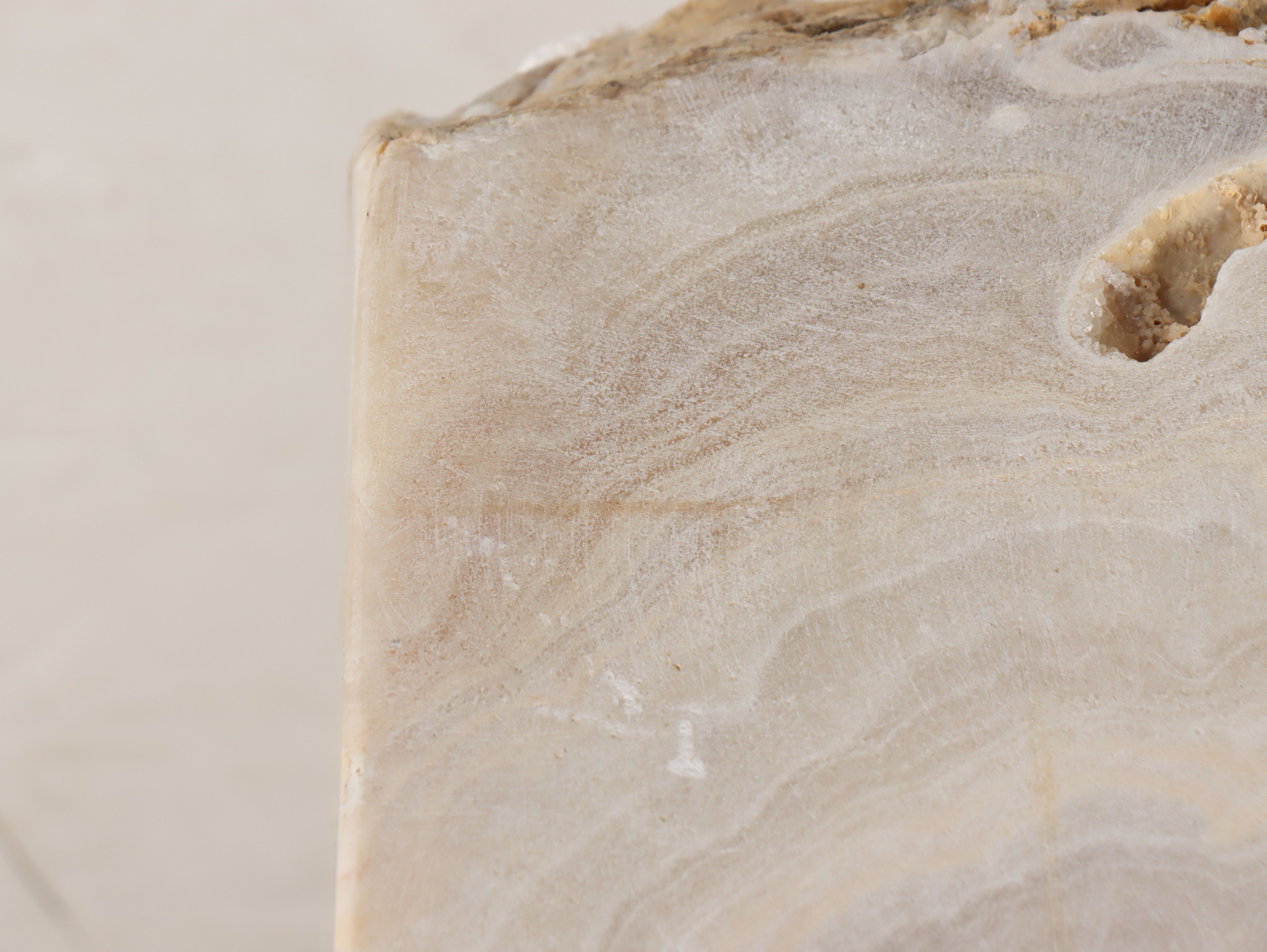 Modern Travertine End Table