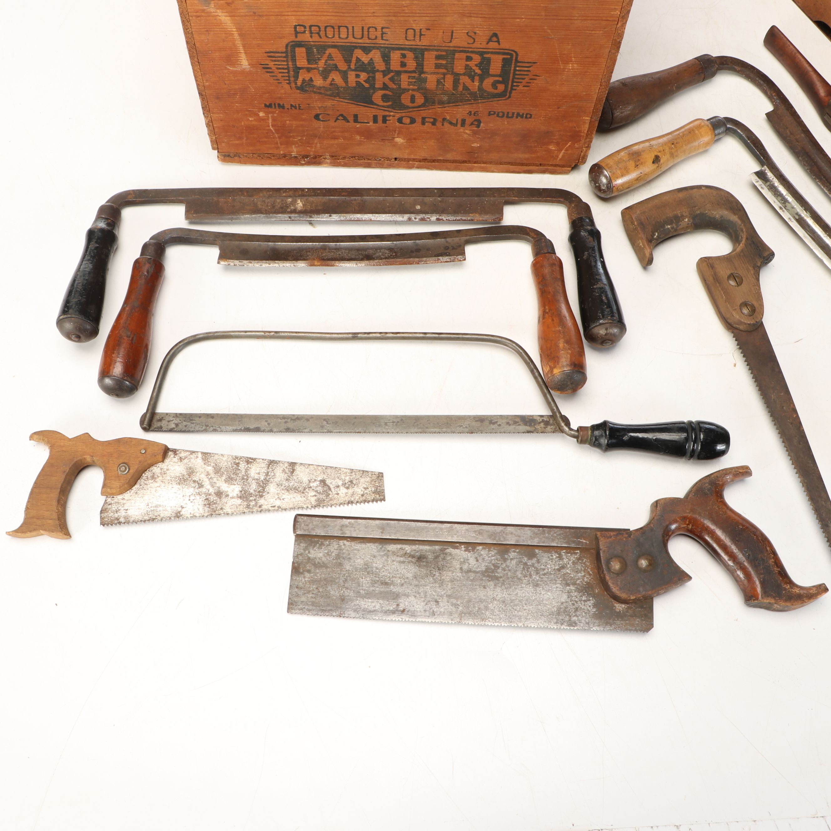 Hand Saws and More Hand Tools with Wood Tool Box