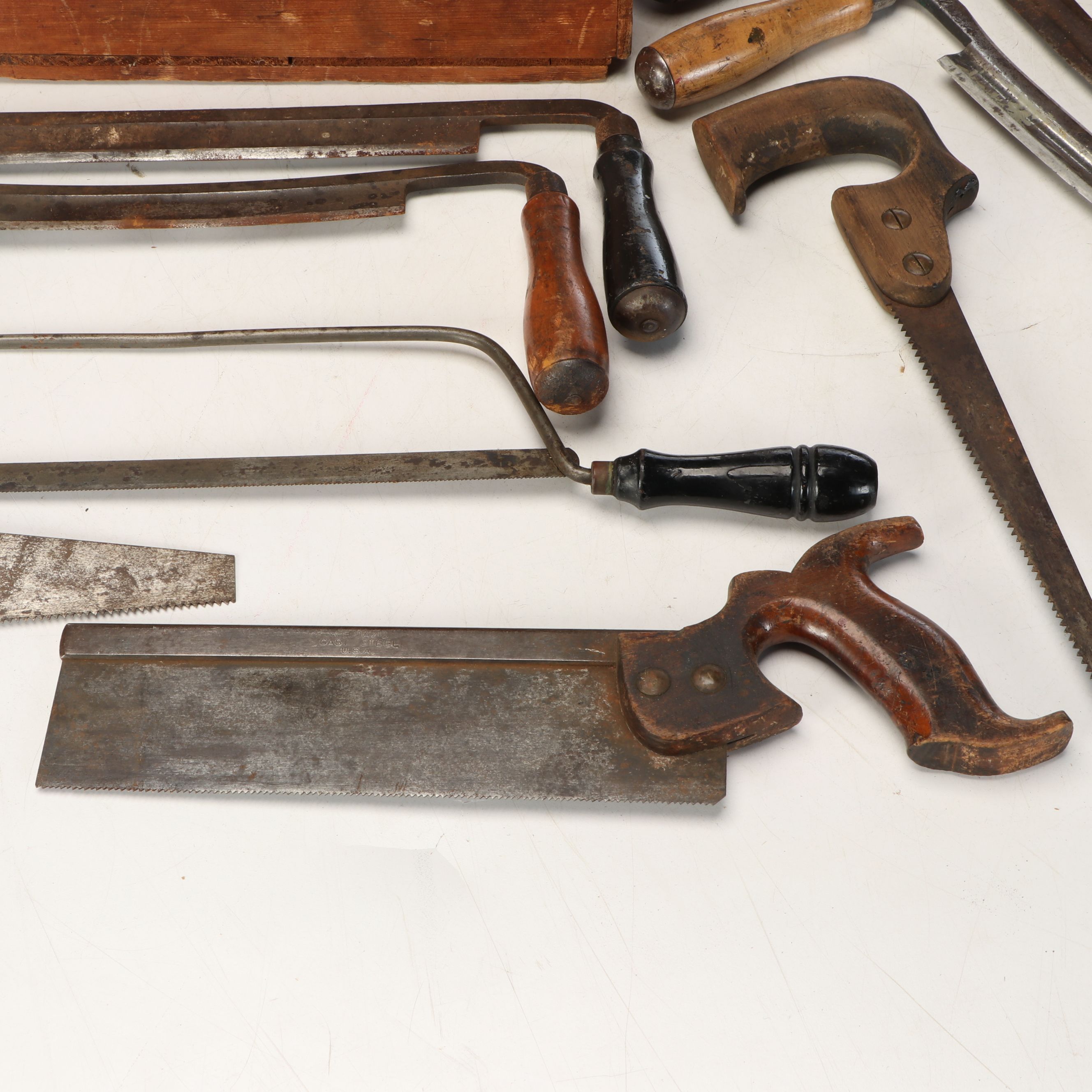 Hand Saws and More Hand Tools with Wood Tool Box