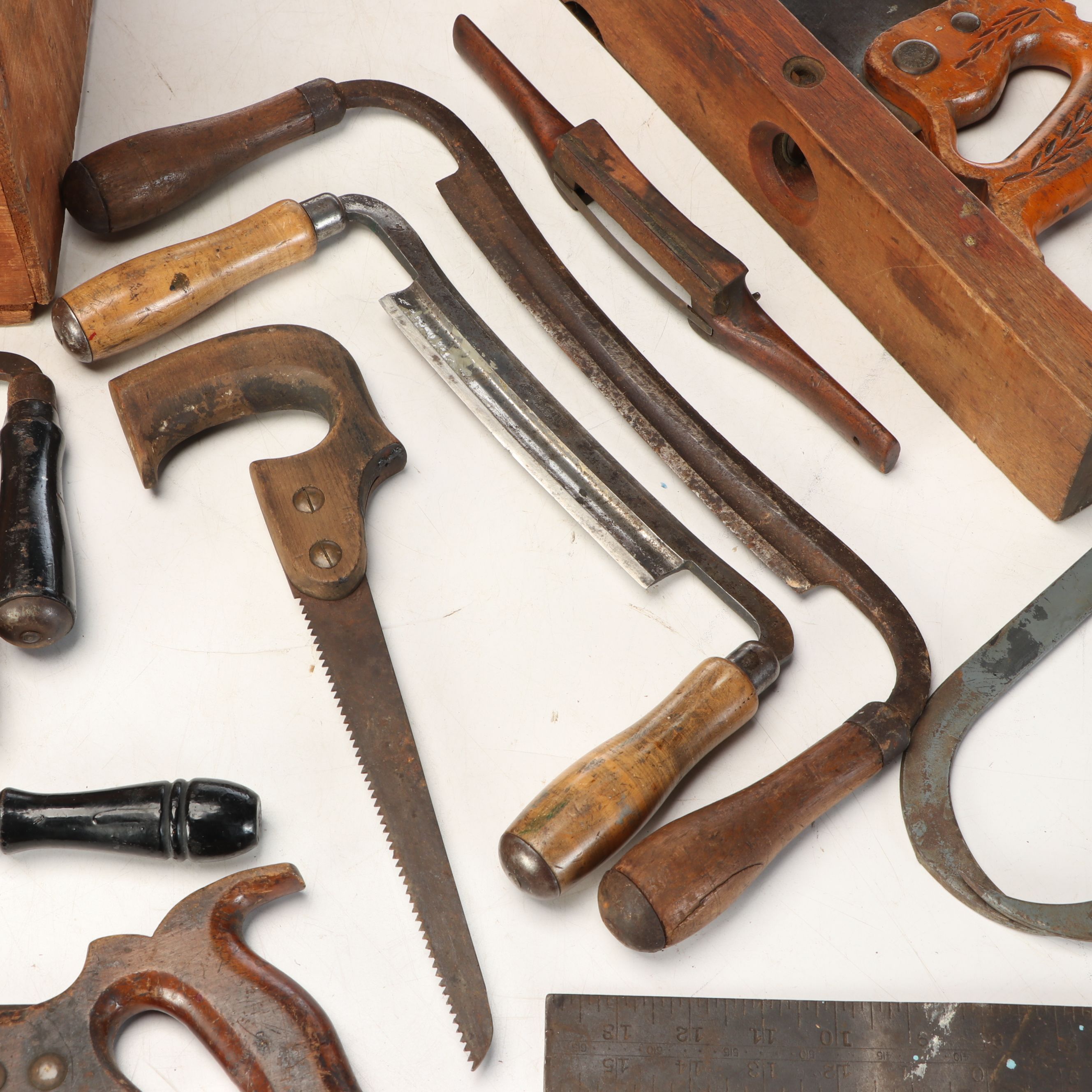 Hand Saws and More Hand Tools with Wood Tool Box